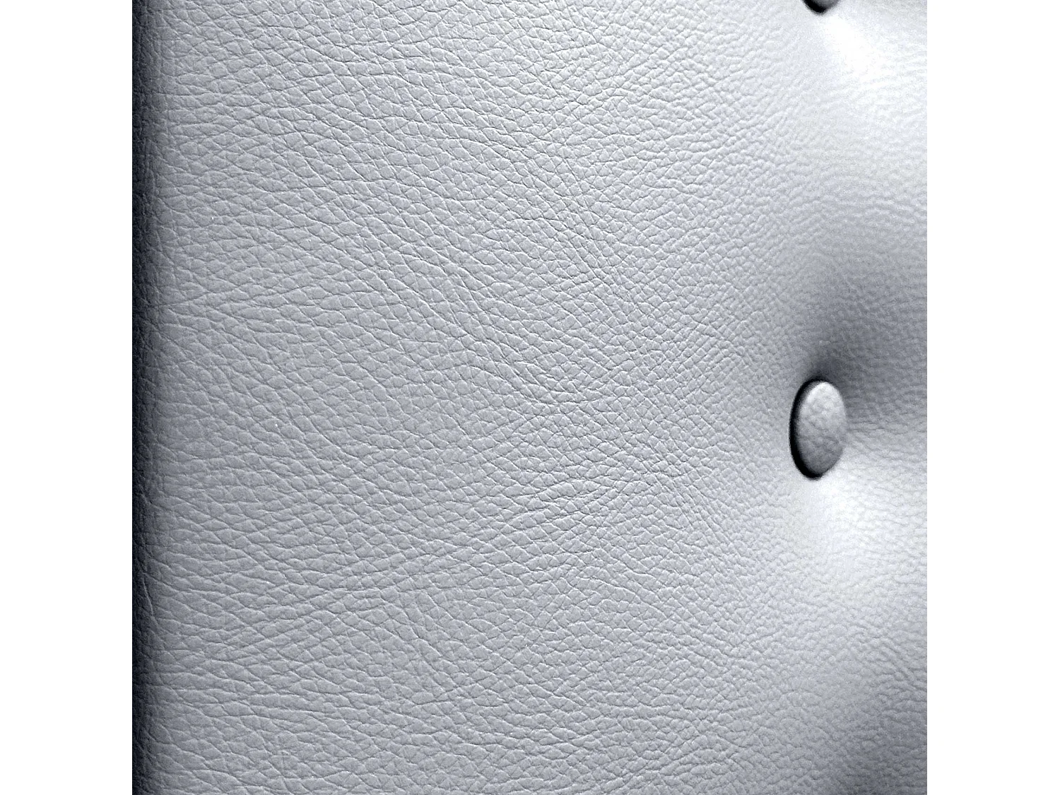 DHOME Tête de Lit en Similicuir avec 3 Rangées de Boutons Tête de Lit Rembourrée de Luxe (Argent, 220cm (2 pièces))