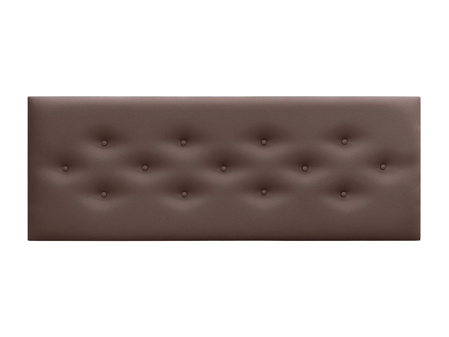 DHOME Tête de Lit en Similicuir avec 3 Rangées de Boutons Entrelacées Tête de Lit Rembourrée de Luxe (Chocolat, 145cm)