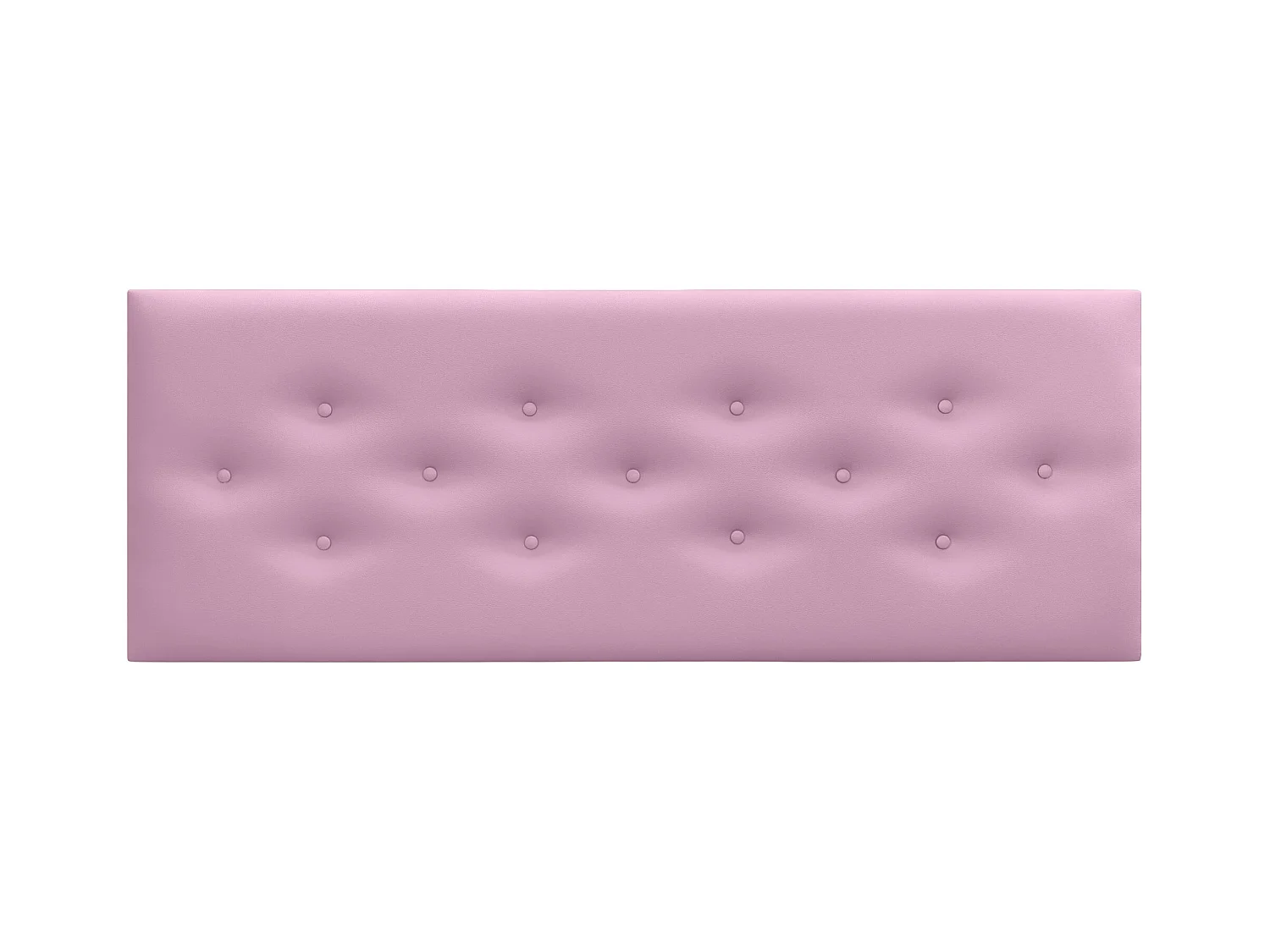 DHOME Tête de Lit en Similicuir avec 3 Rangées de Boutons Entrelacées Tête de Lit Rembourrée de Luxe (Rose, 150cm)