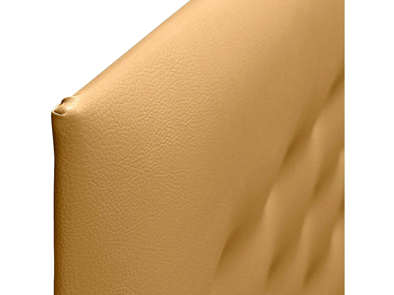 DHOME Tête de Lit en Similicuir avec 3 Rangées de Boutons Tête de Lit Rembourrée de Luxe (Doré, 150cm)