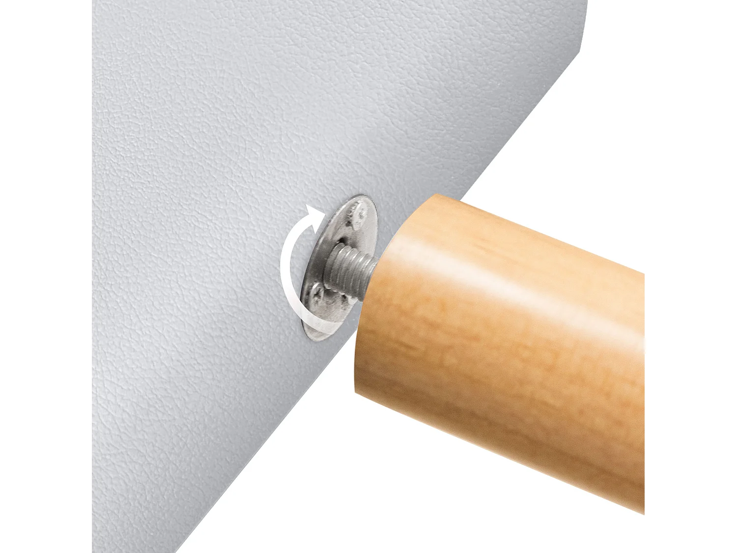 DHOME Testiera in ecopelle con 3 file di bottoni intrecciati Testiera imbottita per letto di lusso (Bianco, 160cm)