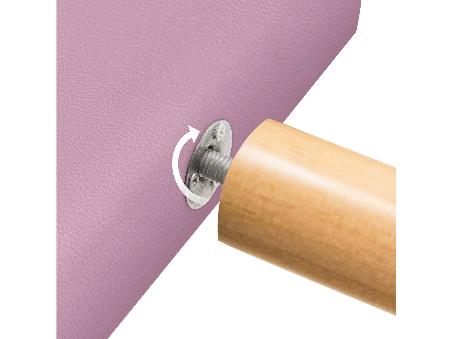 DHOME Testiera in ecopelle con 3 file di bottoni Testiera imbottita per letto di lusso (Rosa, 145cm)