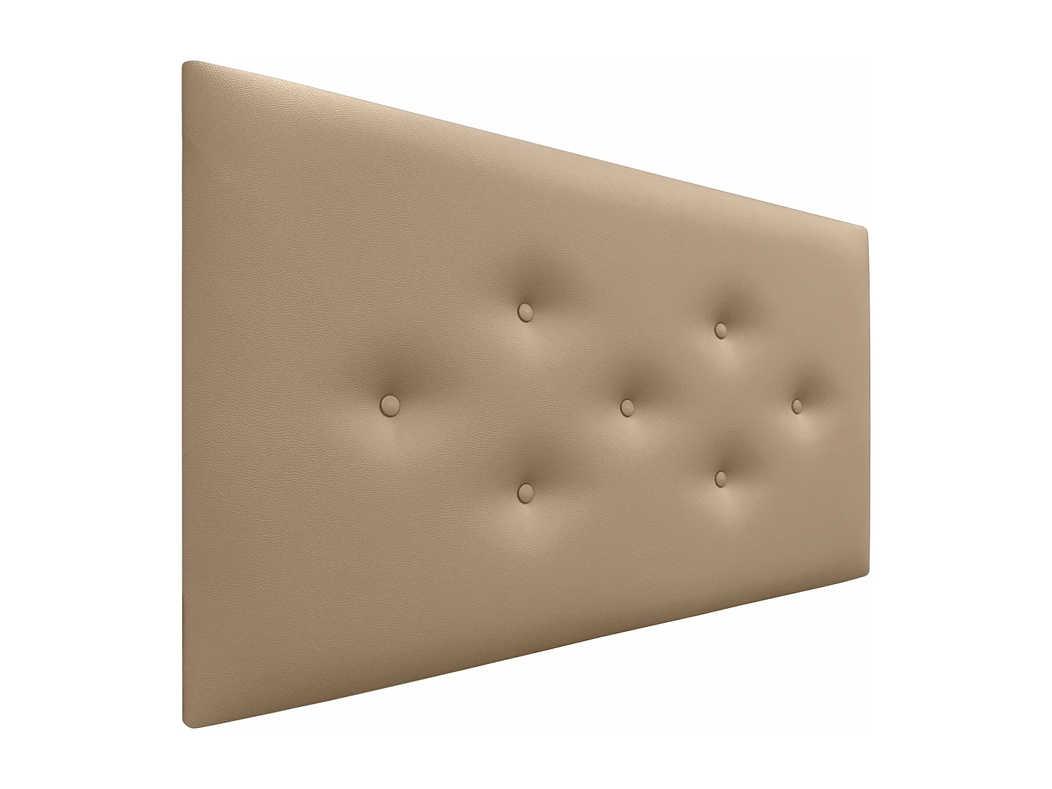 DHOME Tête de Lit en Similicuir avec 3 Rangées de Boutons Entrelacées Tête de Lit Rembourrée de Luxe (Marron Clair, 105cm)