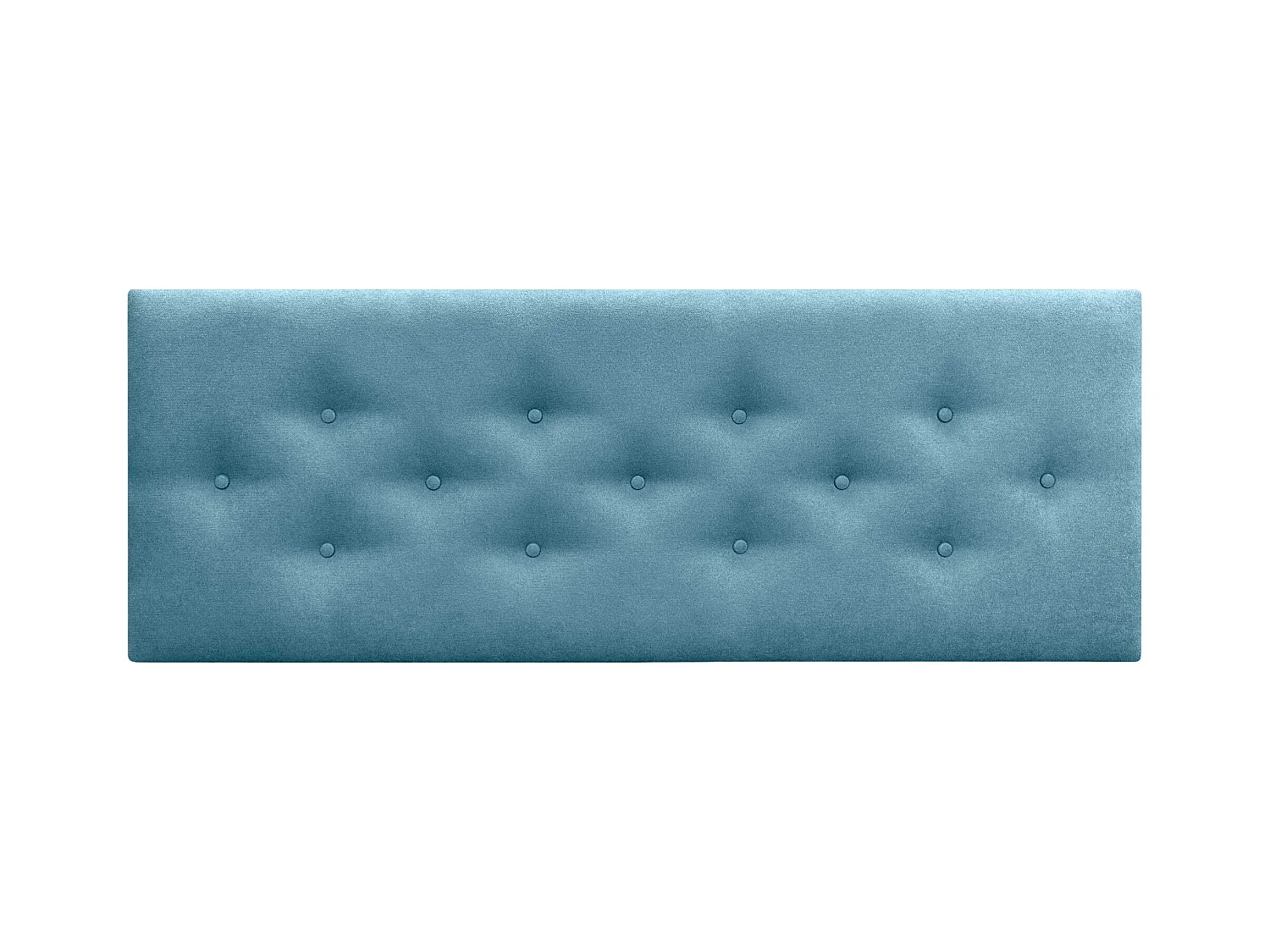 DHOME Tête de Lit en Tissu ACUALINE avec 3 Rangées Entrelacées de Boutons Tête de Lit Capitonnée de Luxe(Turquoise, 145cm)