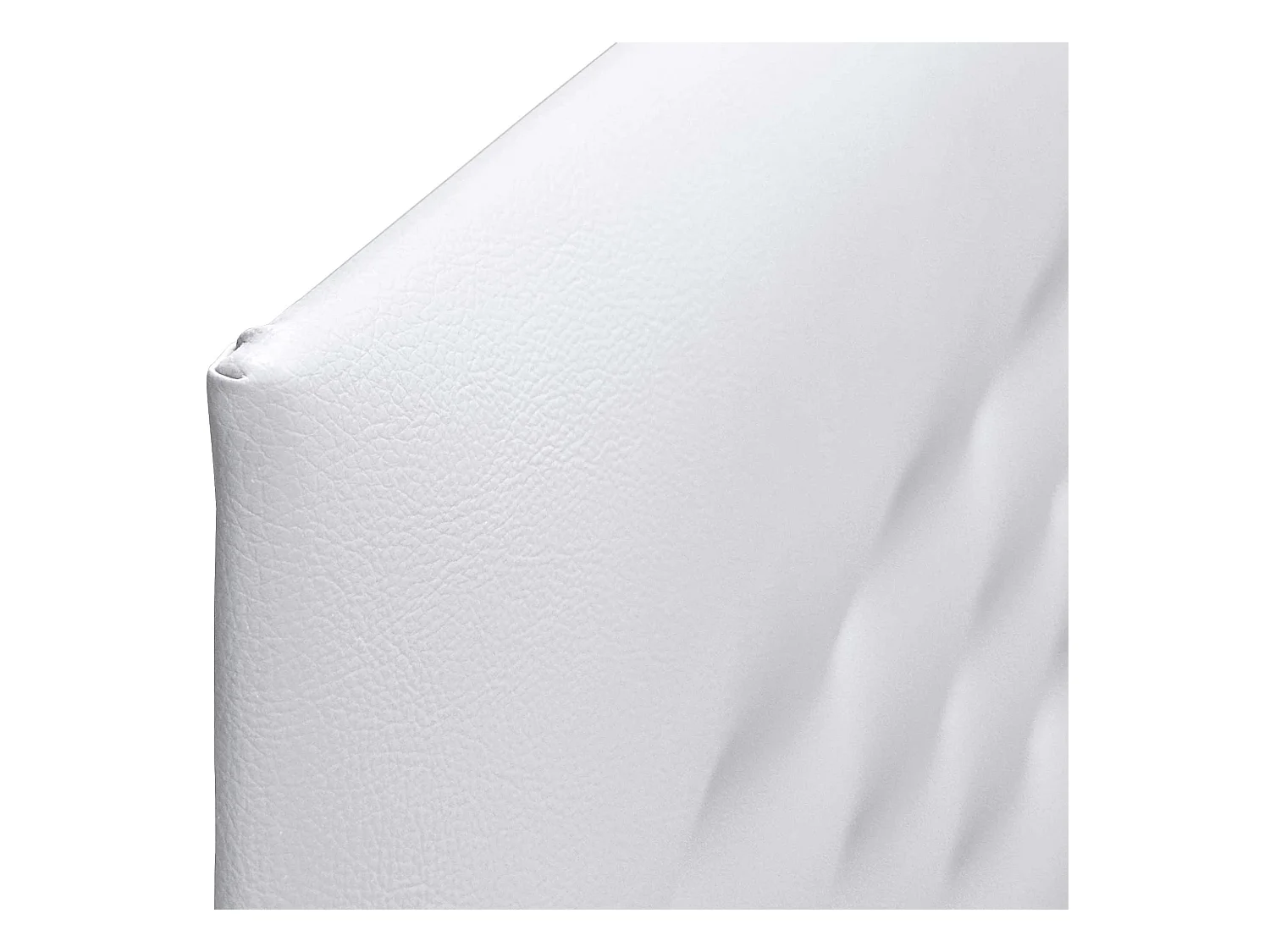 DHOME Testiera in ecopelle con 3 file di bottoni Testiera imbottita per letto di lusso (Bianco, 105cm)