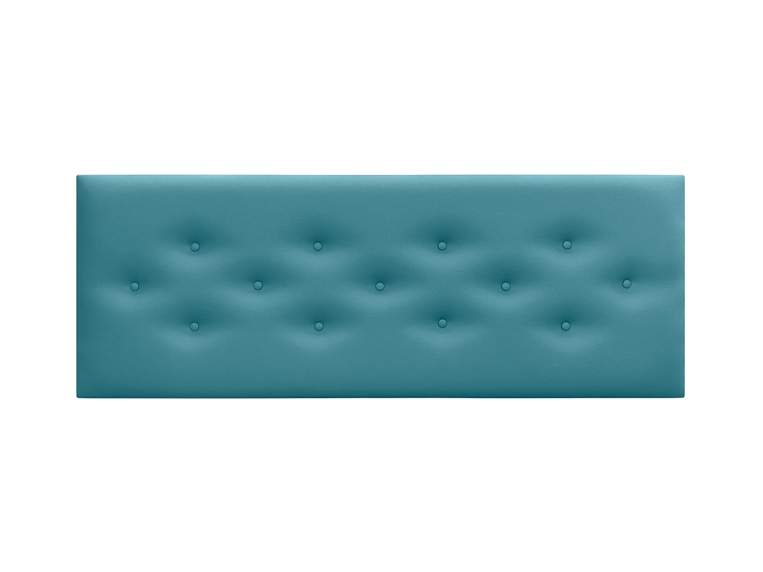 DHOME Tête de Lit en Similicuir avec 3 Rangées de Boutons Entrelacées Tête de Lit Rembourrée de Luxe (Turquoise, 145cm)