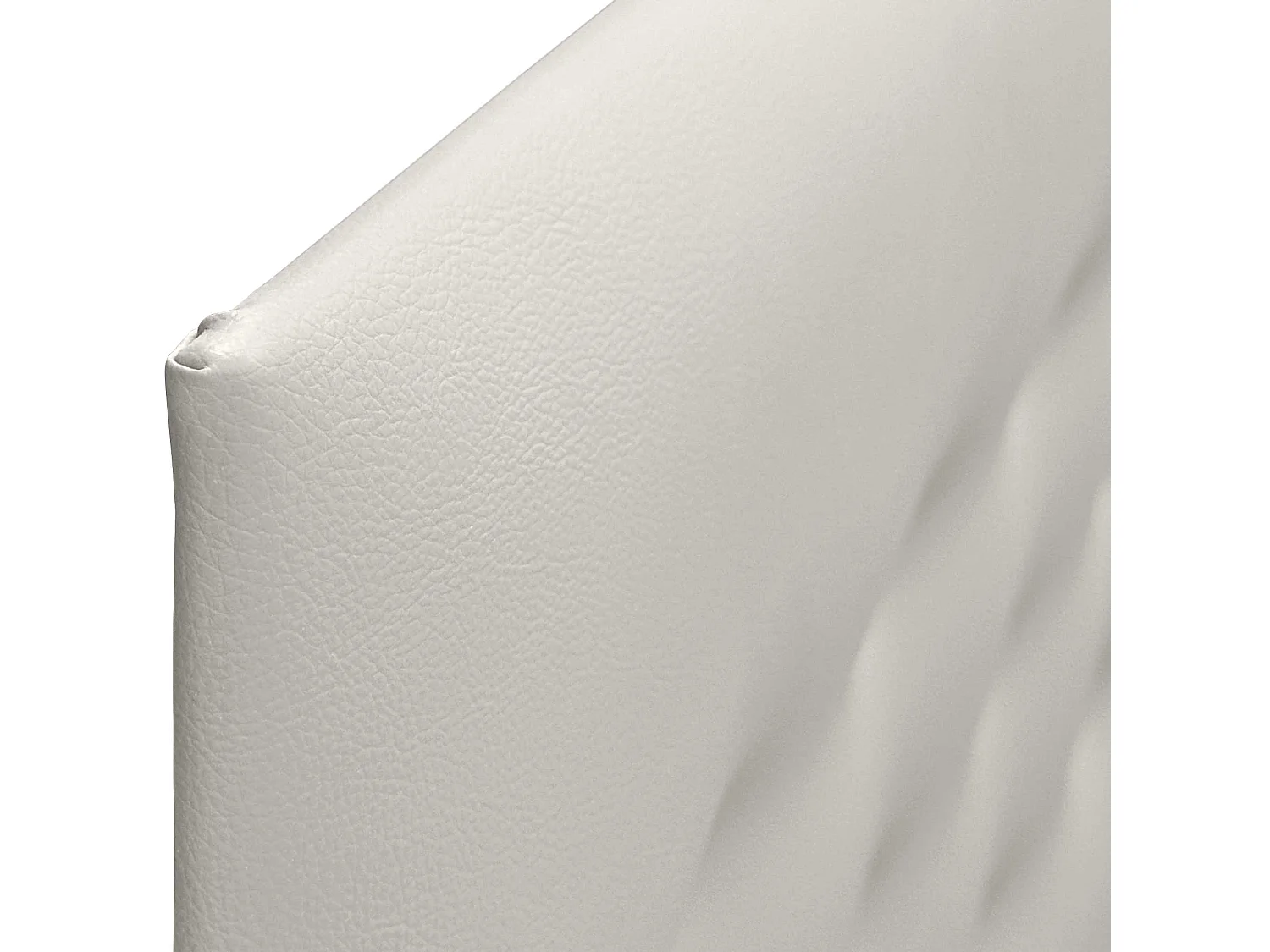 DHOME Testiera in ecopelle con 3 file di bottoni Testiera imbottita per letto di lusso (Bianco, 145cm)