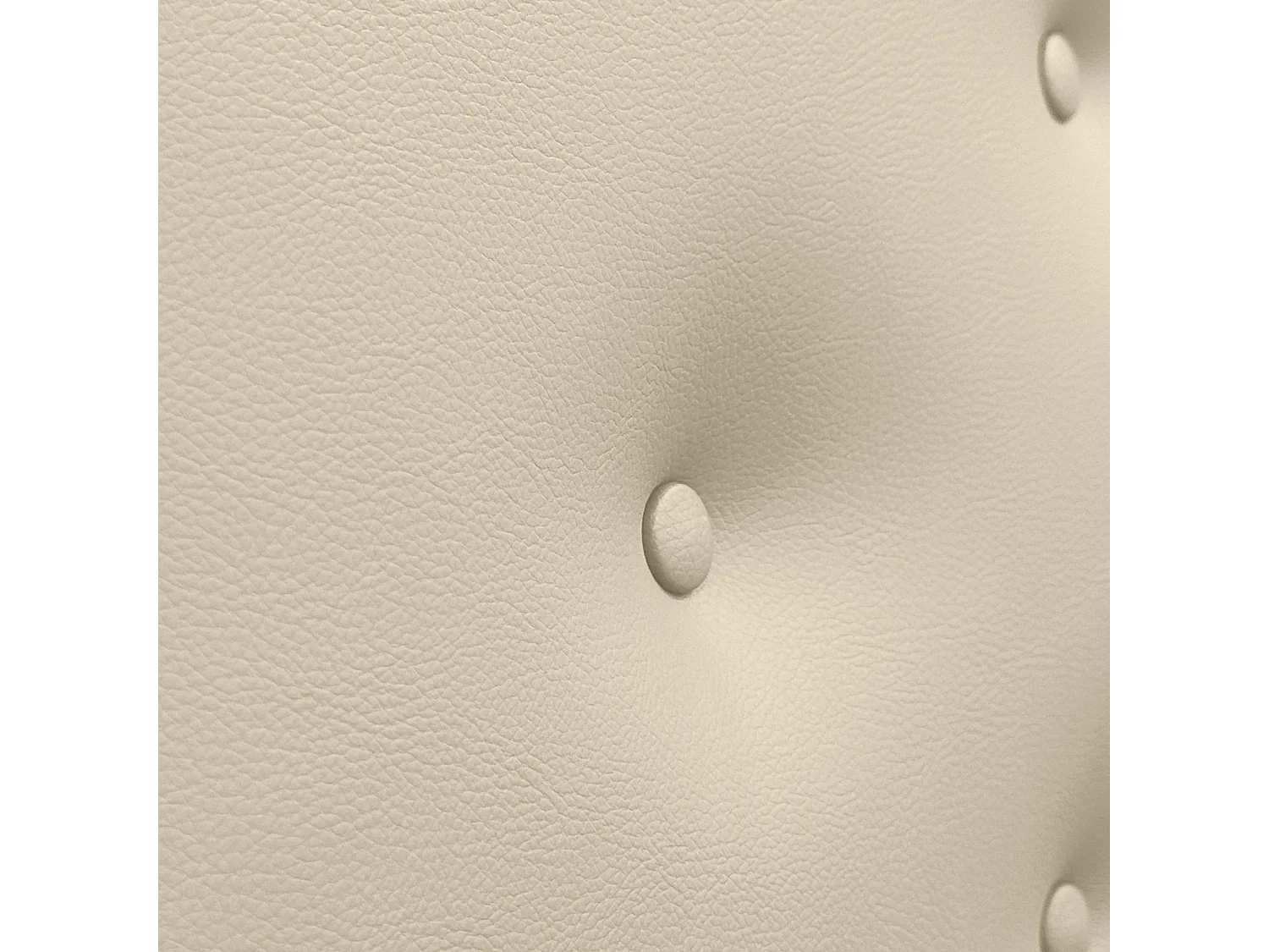 DHOME Tête de lit en simili cuir avec 3 rangées de boutons entrelacés Tête de lit rembourrée pour lit de luxe (Vanille, 110cm)