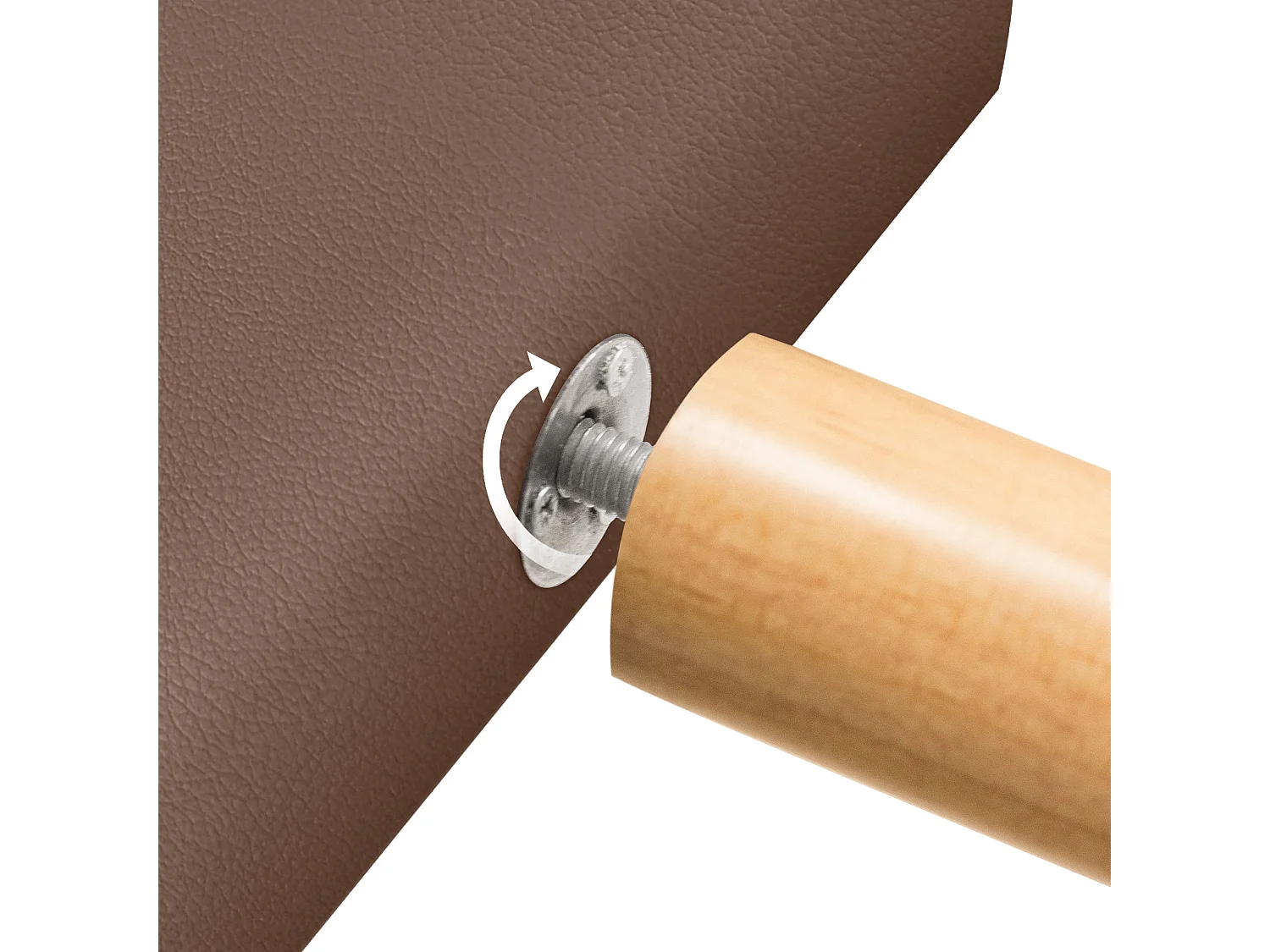 DHOME Tête de lit en simili cuir avec 3 rangées de boutons entrelacés Tête de lit rembourrée pour lit de luxe (Argile, 90cm)