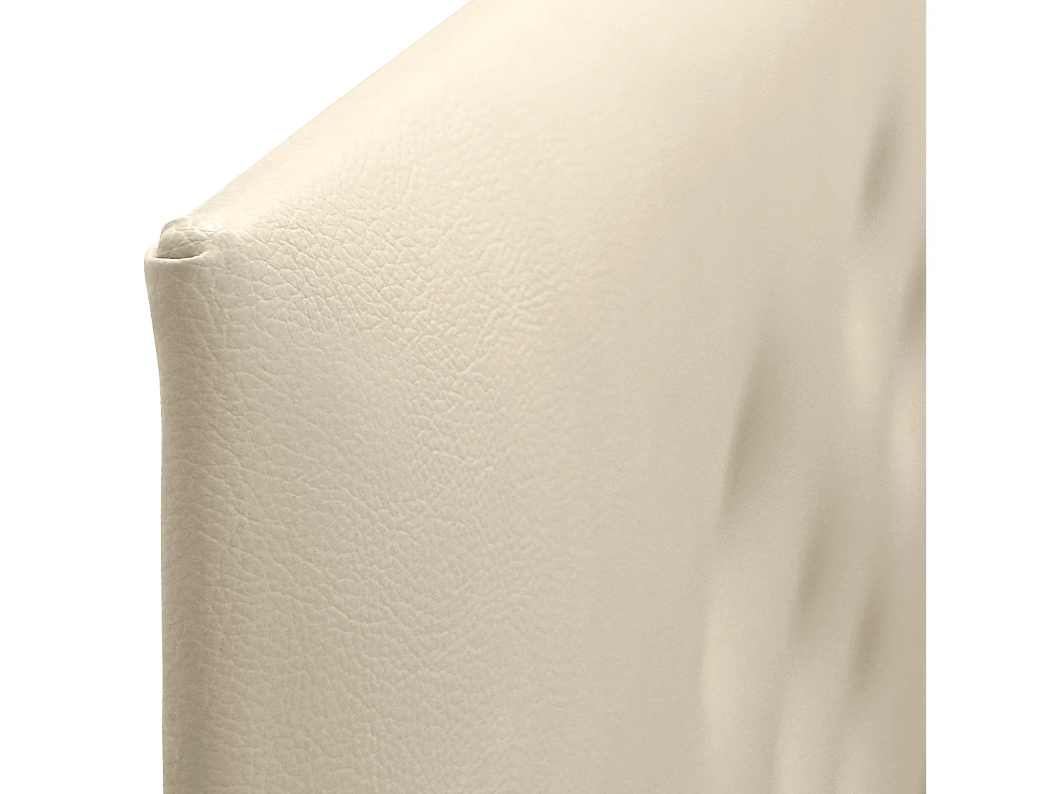 DHOME Tête de lit en simili cuir avec 3 rangées de boutons entrelacés Tête de lit rembourrée pour lit de luxe (Vanille, 95cm)