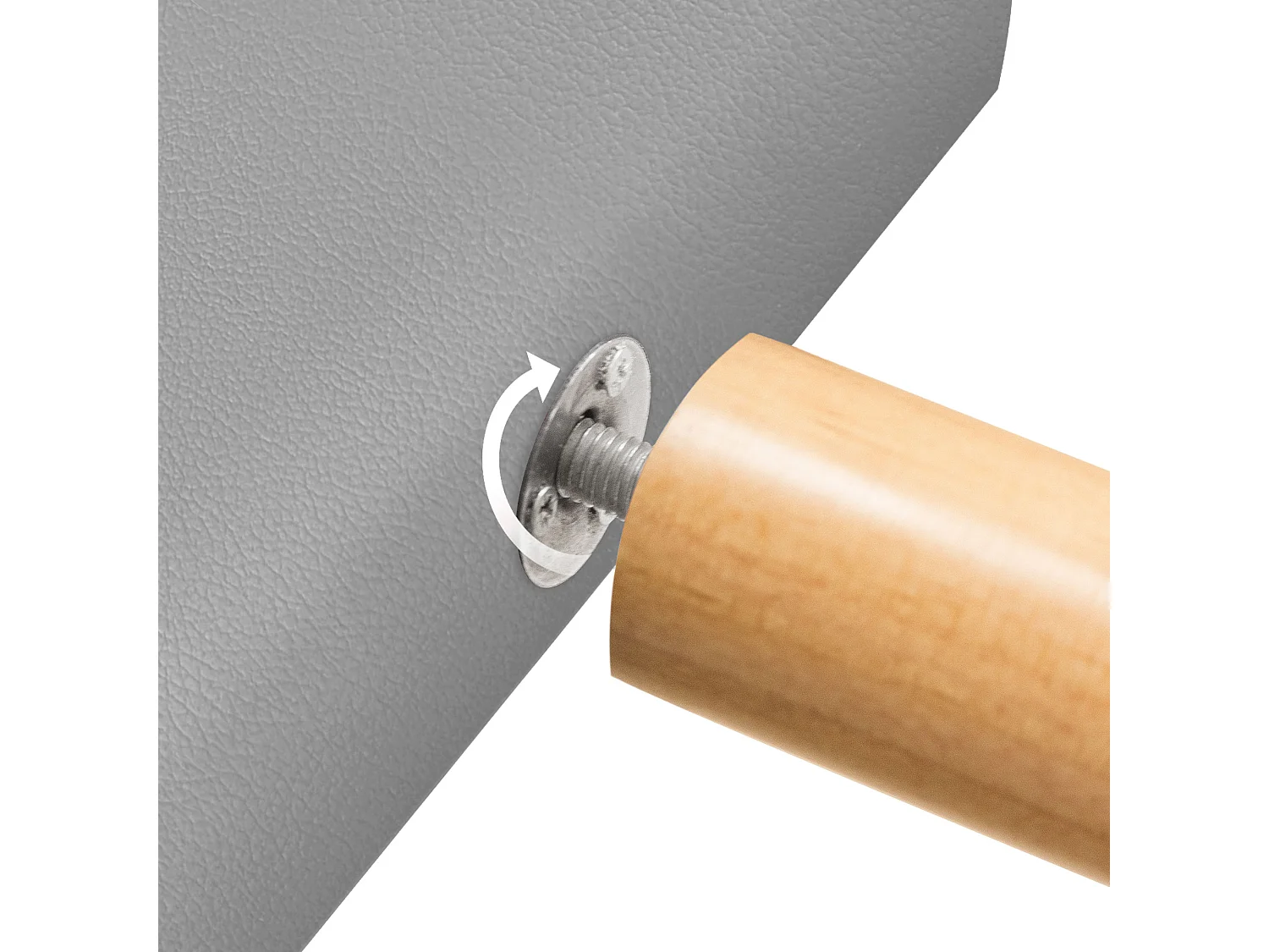 DHOME Tête de lit en simili cuir avec 3 rangées de boutons entrelacés Tête de lit rembourrée pour lit de luxe (Gris, 150cm)