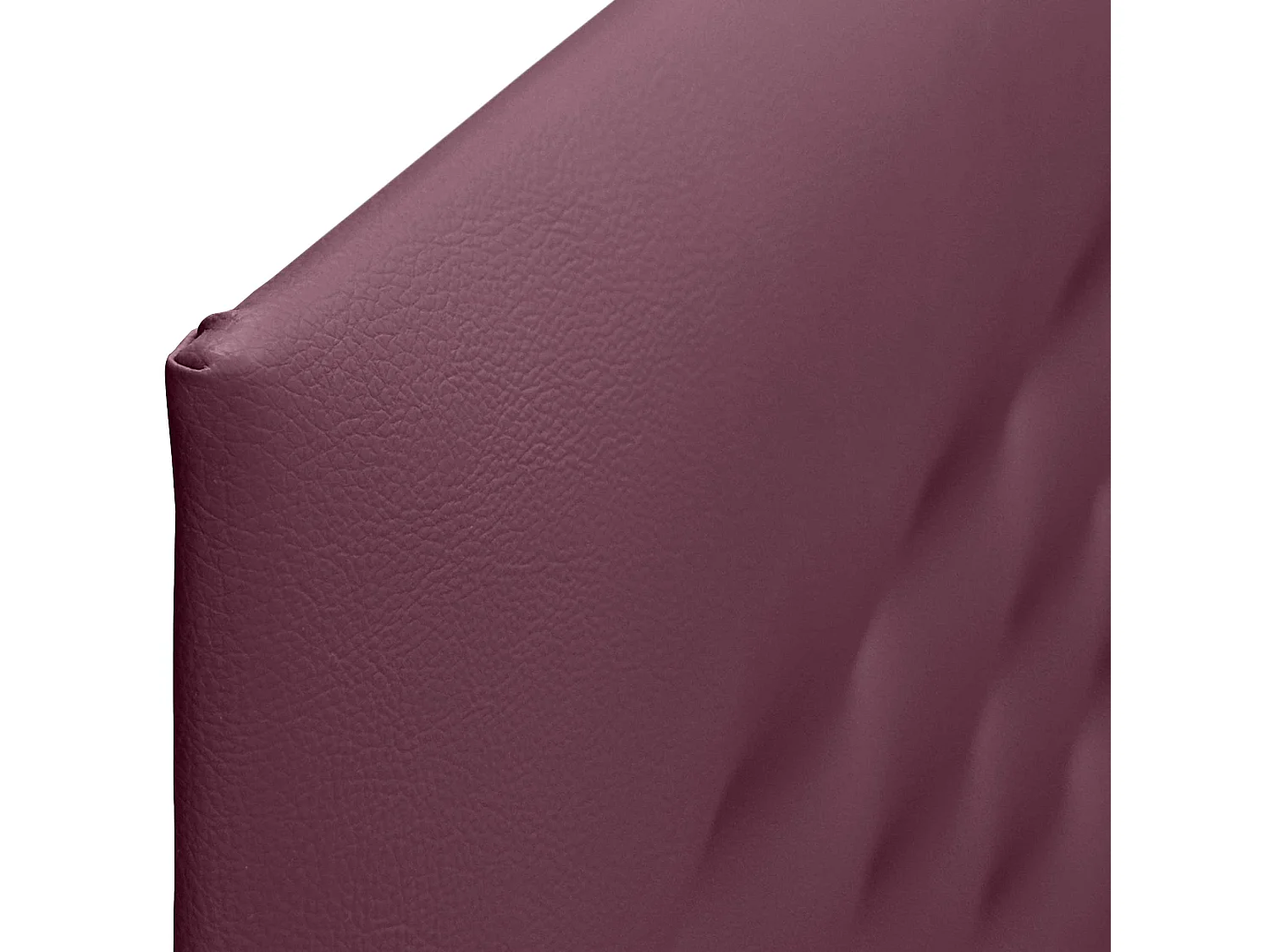 DHOME Hoofdbord de kunstleer met 3 rijen knopen en poten gepolsterd luxe hoofdbord voor bed (Vino Tinto, 135cm)