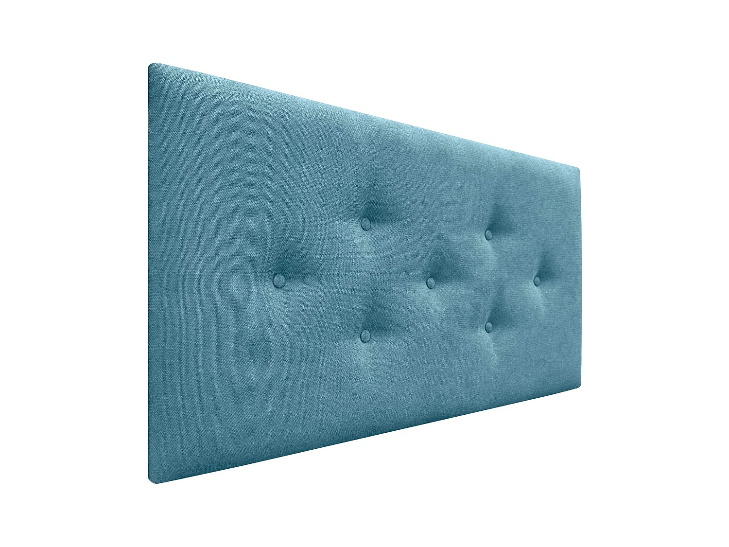 DHOME Tête de Lit en Tissu ACUALINE avec 3 Rangées Entrelacées de Boutons Tête de Lit Capitonnée de Luxe(Turquoise, 105cm)