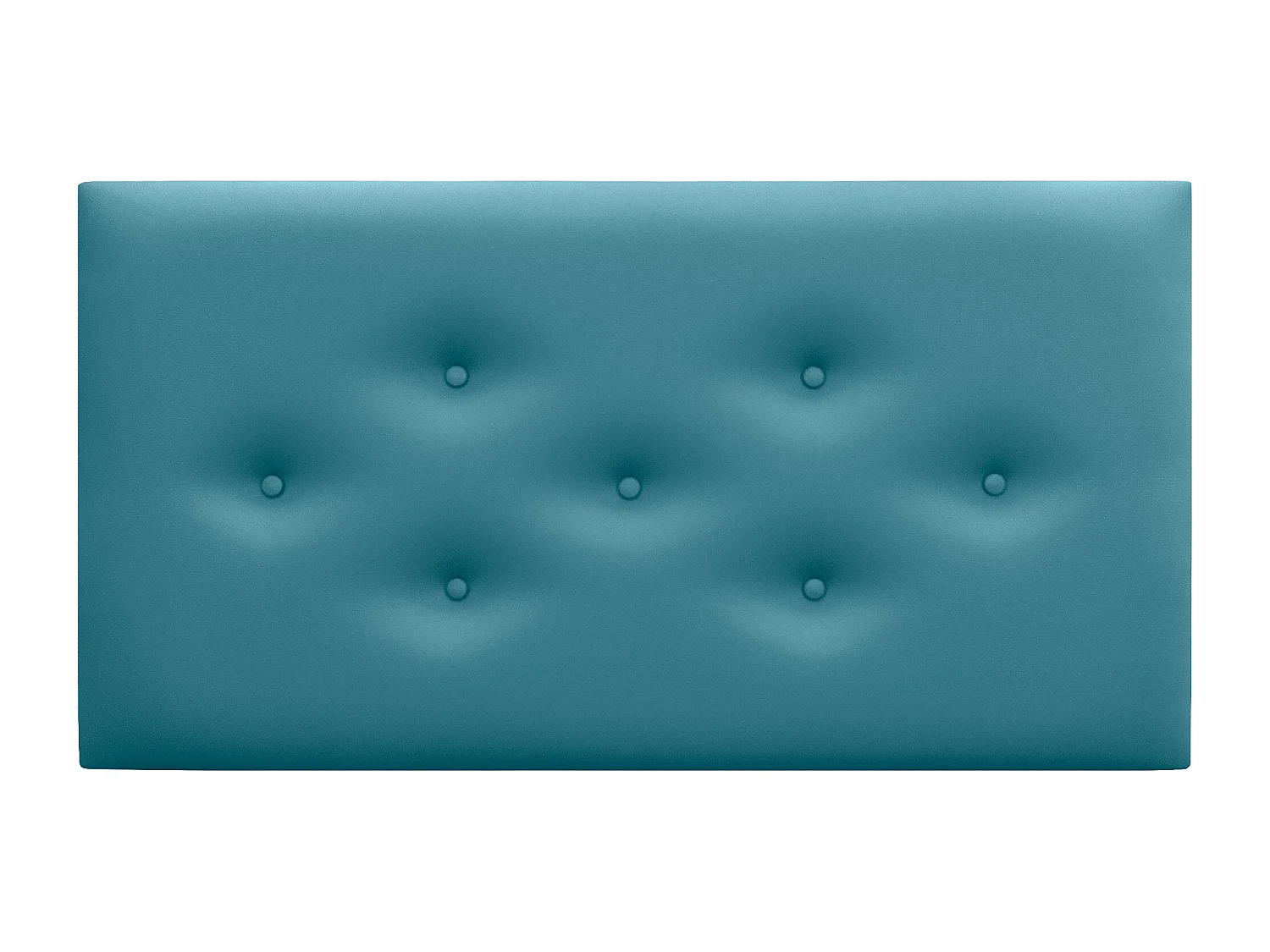 DHOME Tête de Lit en Similicuir avec 3 Rangées de Boutons Entrelacées Tête de Lit Rembourrée de Luxe (Turquoise, 95cm)