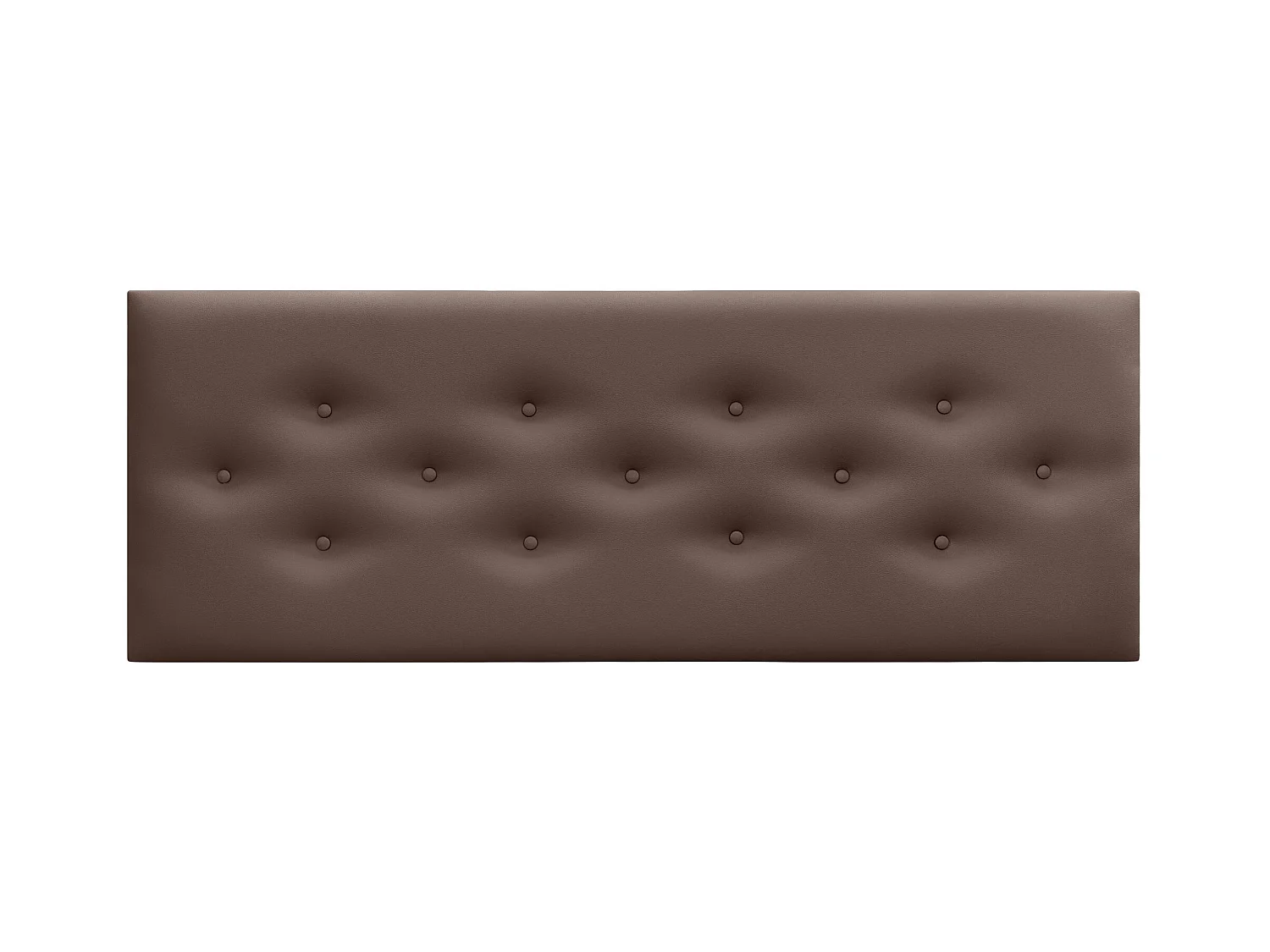 DHOME Tête de Lit en Similicuir avec 3 Rangées de Boutons Entrelacées Tête de Lit Rembourrée de Luxe (Chocolat, 160cm)