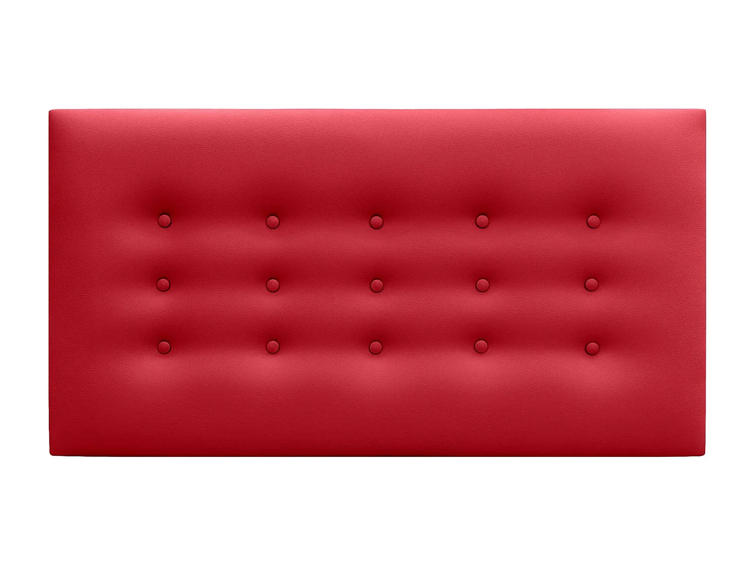 DHOME Cabeceira de Polipele com 3 Fileiras de Botões Cabeceira Estofada de Cama Luxuosa (Vermelho, 110cm)