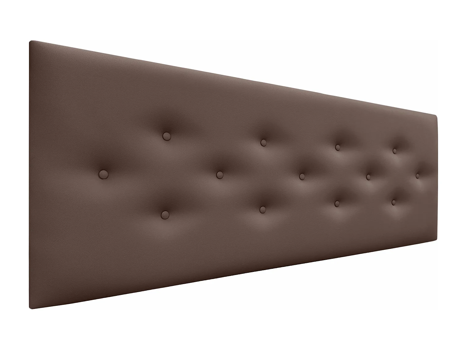 DHOME Cabeceira de Polipele com 3 Fileiras Intercaladas de Botões Cabeceira Estofada de Cama Luxuosa (Chocolate, 135cm)