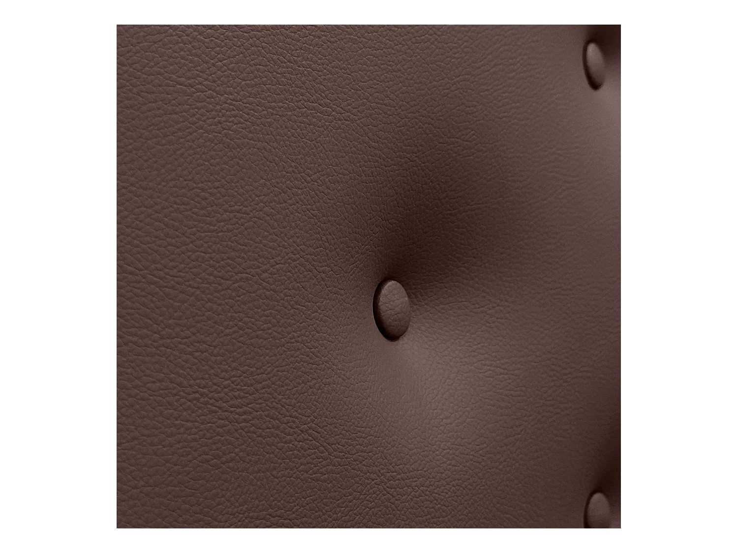 DHOME Tête de lit en simili cuir avec 3 rangées de boutons entrelacés Tête de lit rembourrée pour lit de luxe (Chocolat, 135cm)