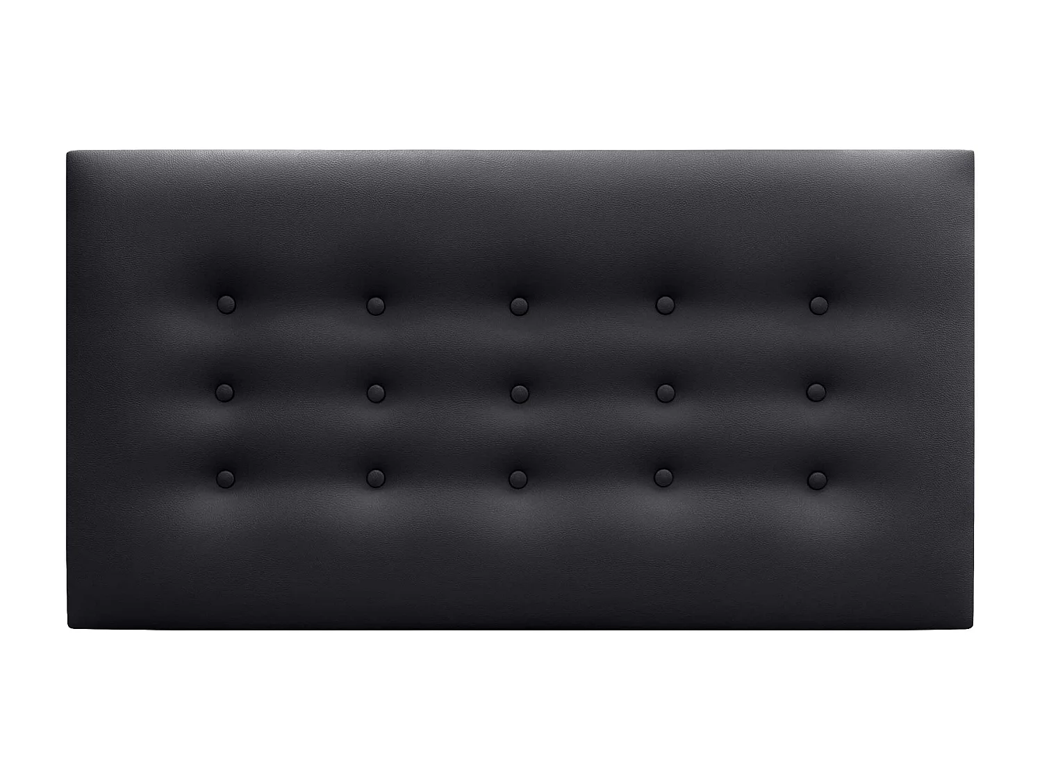 DHOME Kopfteil de Kunstleder mit 3 Knopfreihen gepolstertes luxuriöses Bettkopfteil (Negro, 105cm)