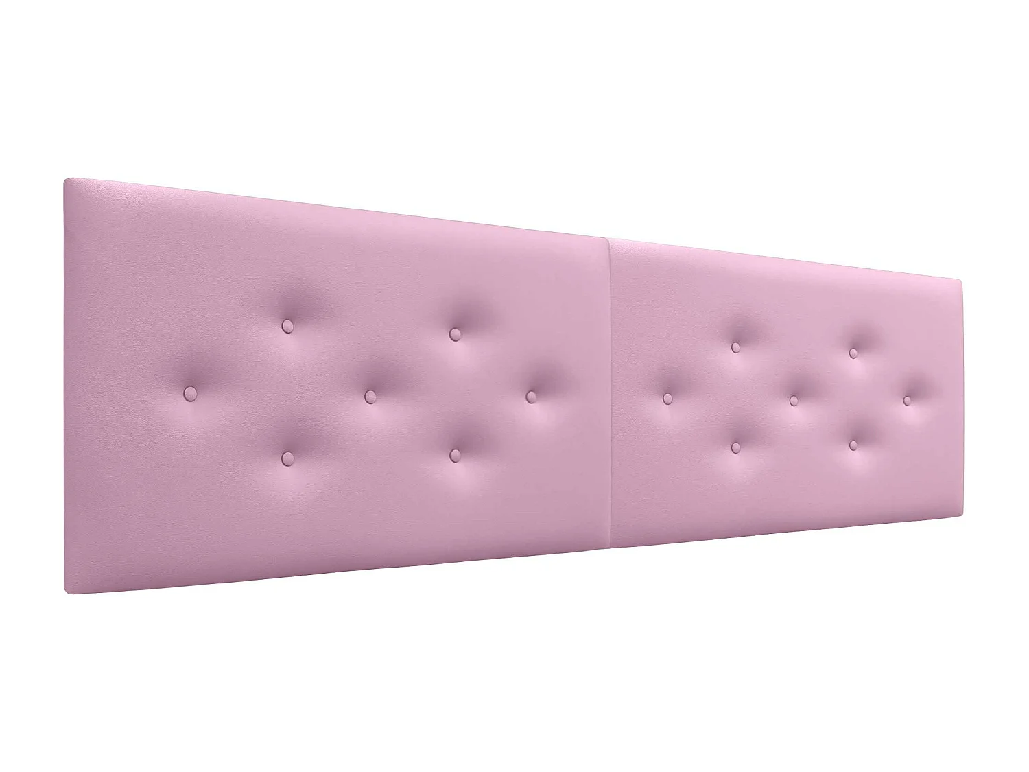 DHOME Tête de Lit en Similicuir avec 3 Rangées de Boutons Entrelacées Tête de Lit Rembourrée de Luxe (Rose, 160cm (2 pièces))