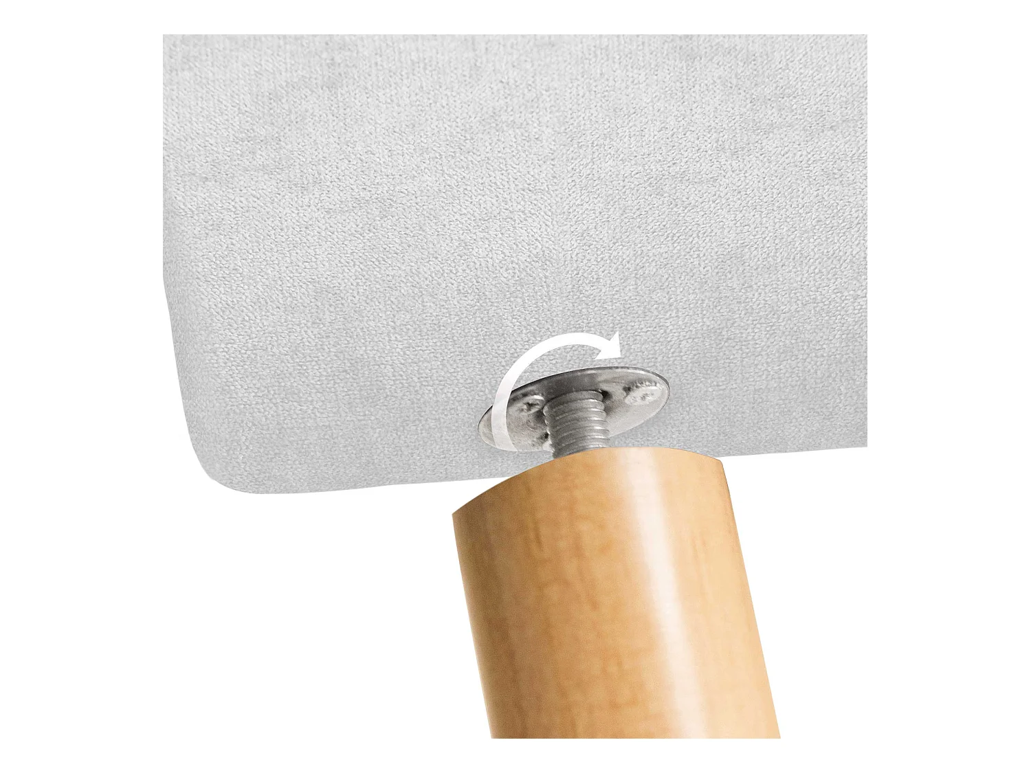 DHOME Tête de Lit en Tissu ACUALINE avec 3 Rangées Entrelacées de Boutons et Pieds Tête de Lit Capitonnée de Luxe(Blanc, 110cm)