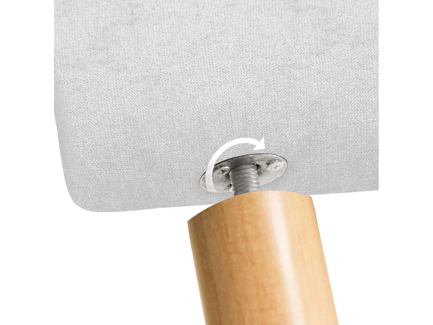 DHOME Tête de Lit en Tissu ACUALINE avec 3 Rangées Entrelacées de Boutons et Pieds Tête de Lit Capitonnée de Luxe(Blanc, 110cm)