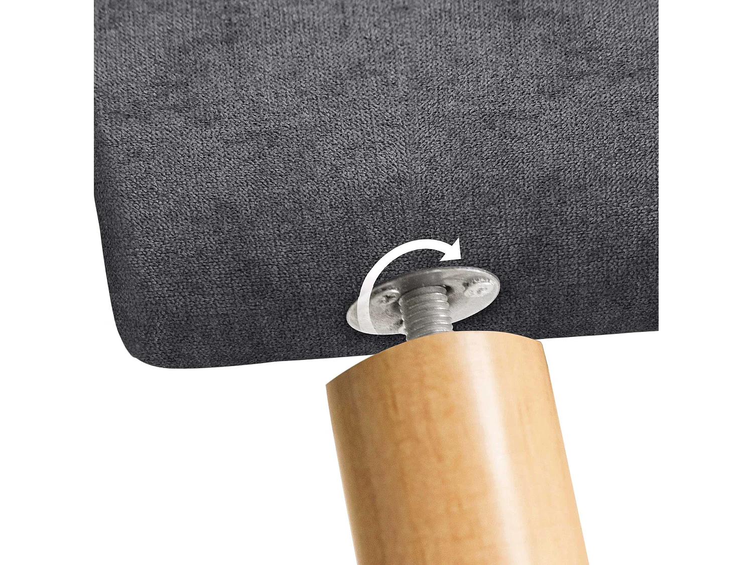 DHOME Tête de Lit en Tissu ACUALINE avec 3 Rangées Entrelacées de Boutons et Pieds Tête de Lit Capitonnée de Luxe(Gris Ceniza, 135cm)