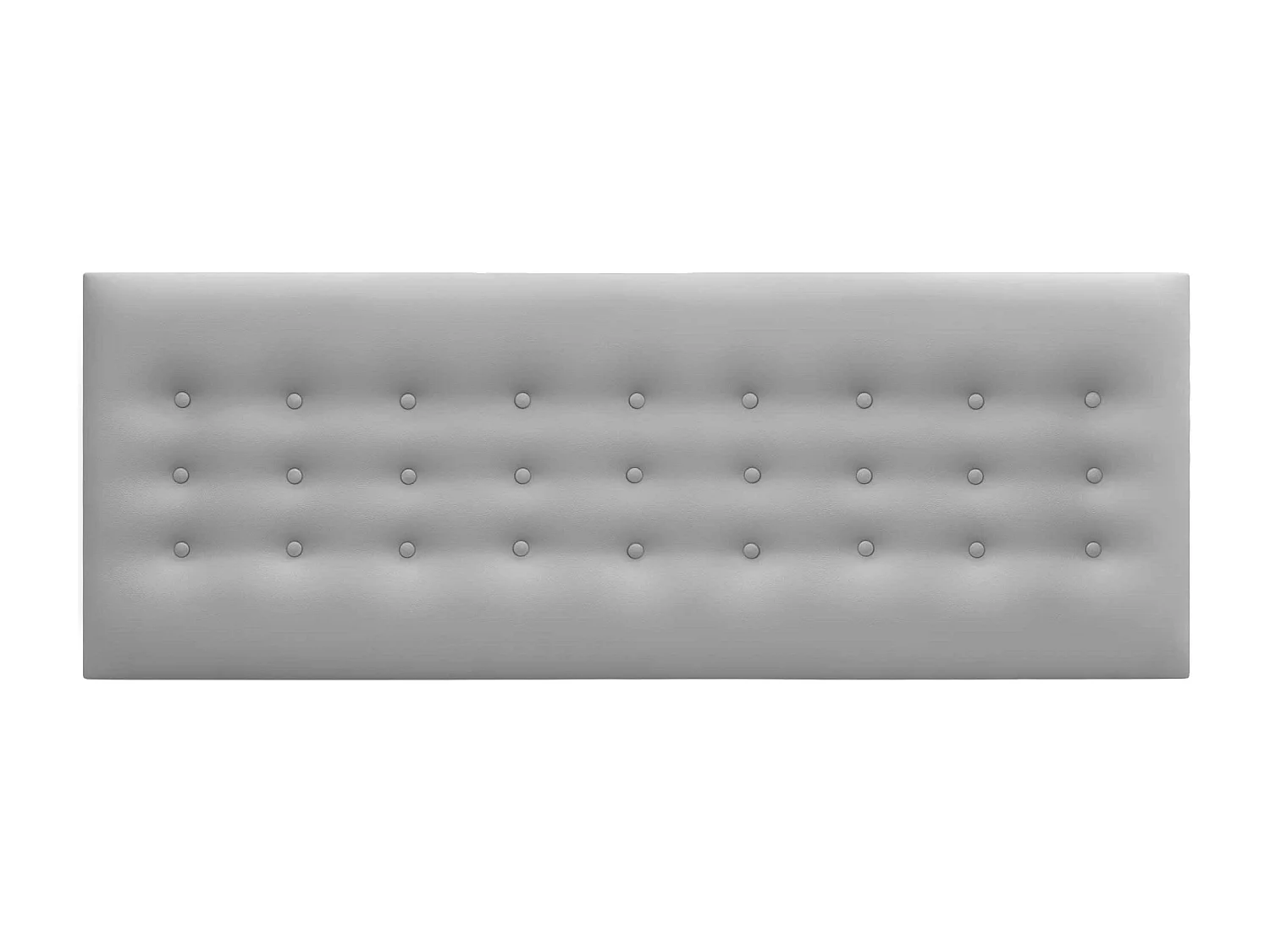 DHOME Kopfteil de Kunstleder mit 3 Knopfreihen gepolstertes luxuriöses Bettkopfteil (Gris Claro, 145cm)