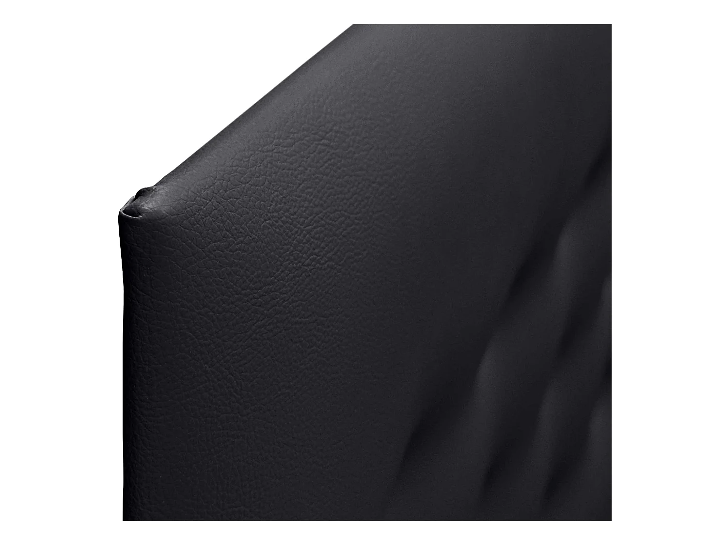 DHOME Testiera in Ecopelle con 3 File di Bottoni Testiera Imbottita Letto di Lusso (Nero, 150cm)