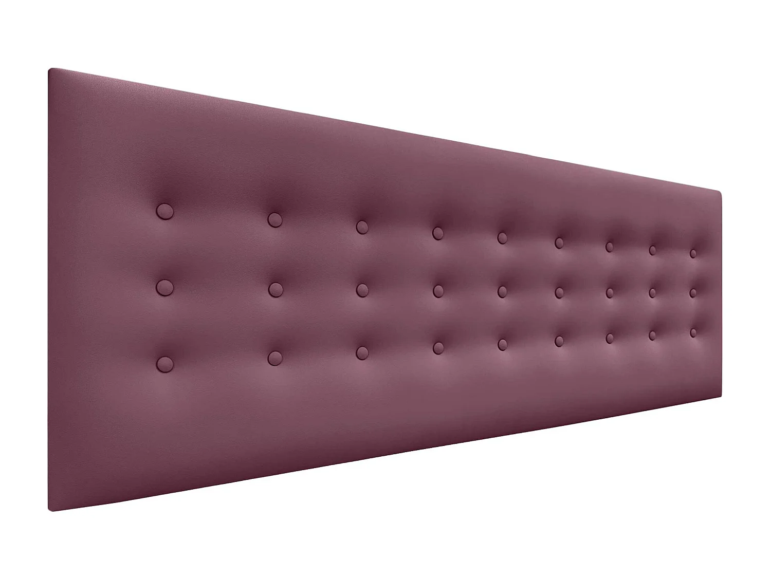 DHOME Testiera in Ecopelle con 3 File di Bottoni Testiera Imbottita Letto di Lusso (Vino Rosso, 135cm)