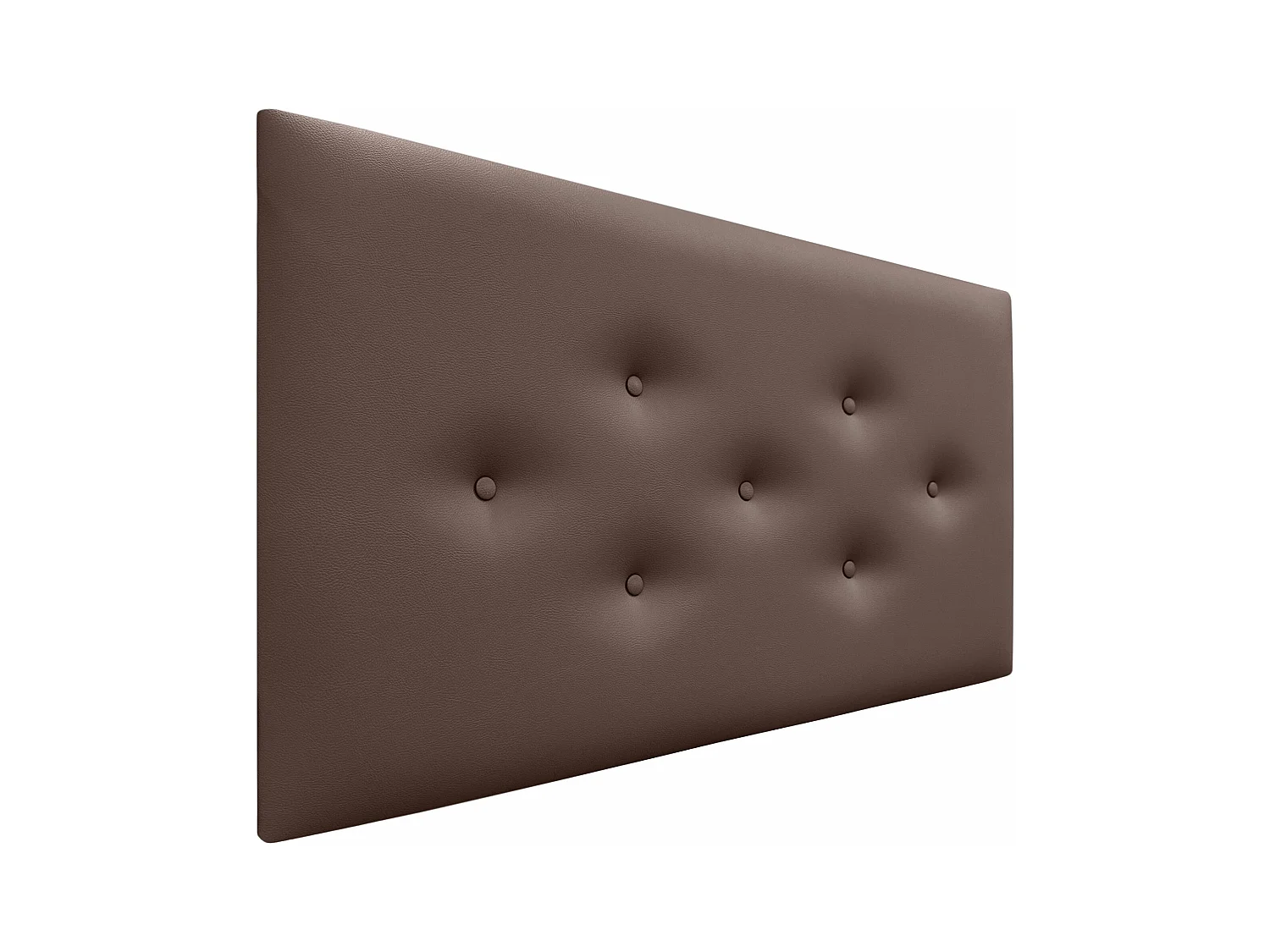 DHOME Tête de Lit en Similicuir avec 3 Rangées de Boutons Entrelacées Tête de Lit Rembourrée de Luxe (Chocolat, 110cm)