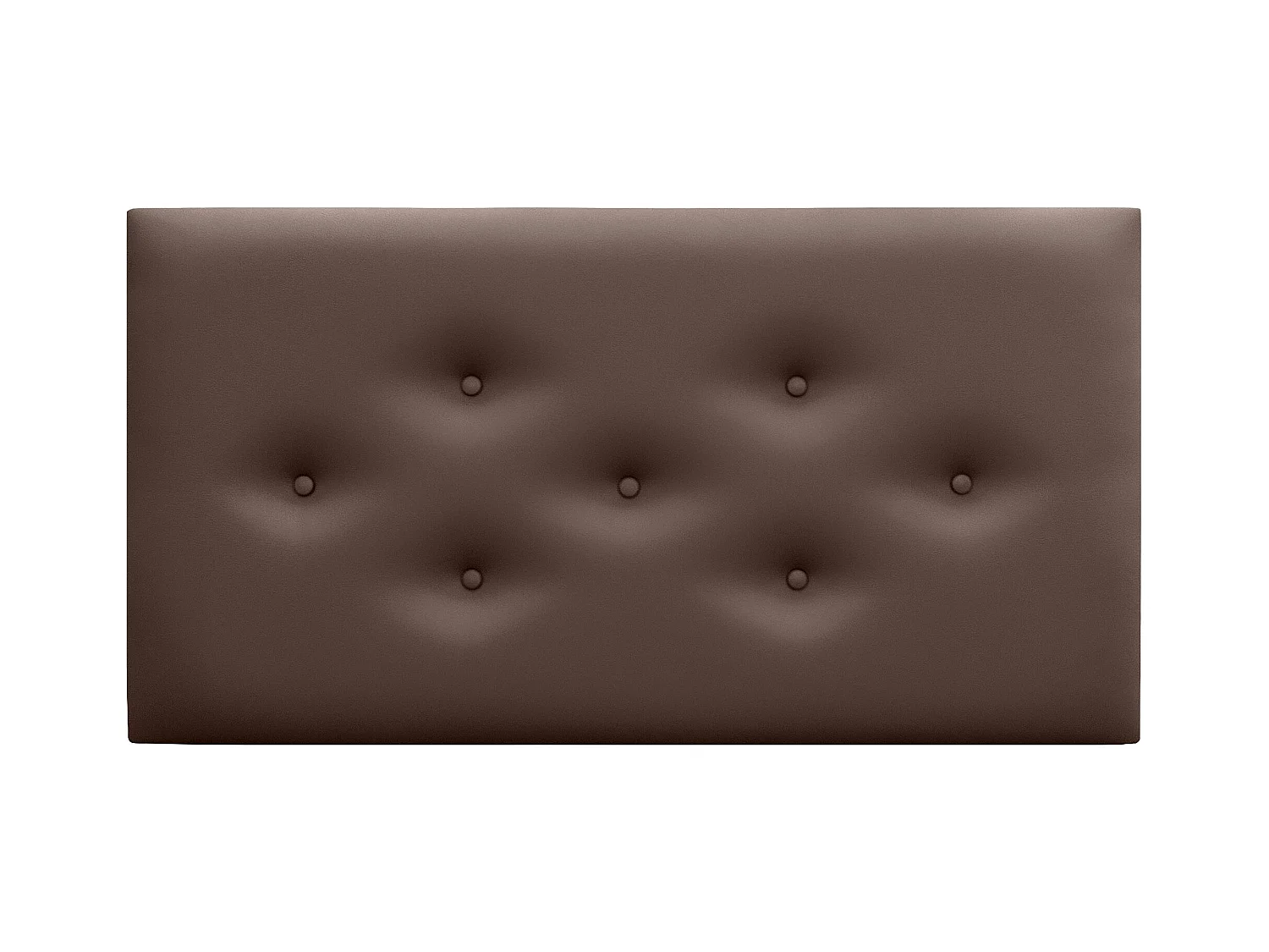DHOME Tête de Lit en Similicuir avec 3 Rangées de Boutons Entrelacées Tête de Lit Rembourrée de Luxe (Chocolat, 95cm)