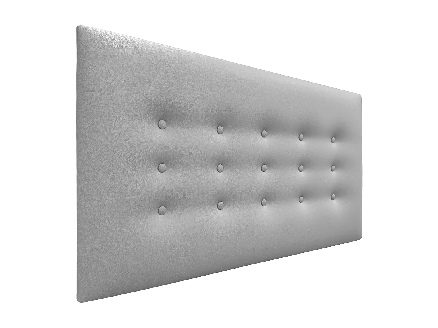 DHOME Cabeceira de Polipele com 3 Fileiras de Botões Cabeceira Estofada de Cama Luxuosa (Cinzento Claro, 90cm)