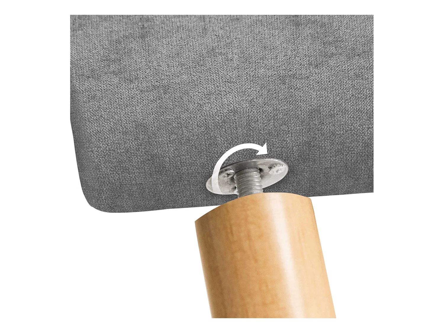 DHOME Tête de Lit en Tissu ACUALINE avec 3 Rangées Entrelacées de Boutons et Pieds Tête de Lit Capitonnée de Luxe(Gris, 90cm)