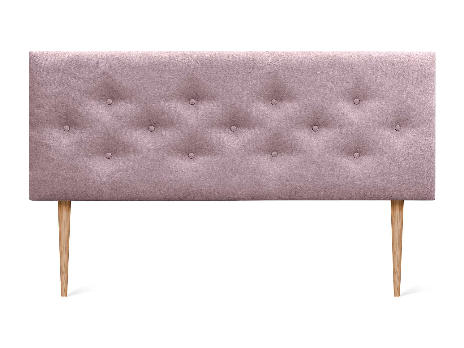 DHOME Tête de Lit en Tissu ACUALINE avec 3 Rangées Entrelacées de Boutons et Pieds Tête de Lit Capitonnée de Luxe(Salmón, 160cm)