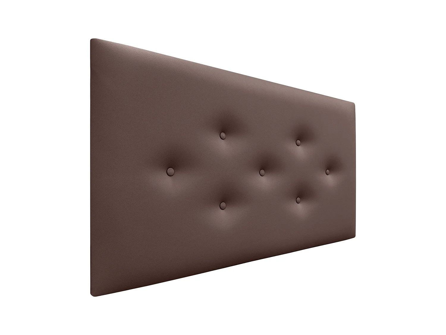 DHOME Testiera in Ecopelle con 3 File di Bottoni Alternati Testiera Imbottita Letto di Lusso (Cioccolato, 90cm)