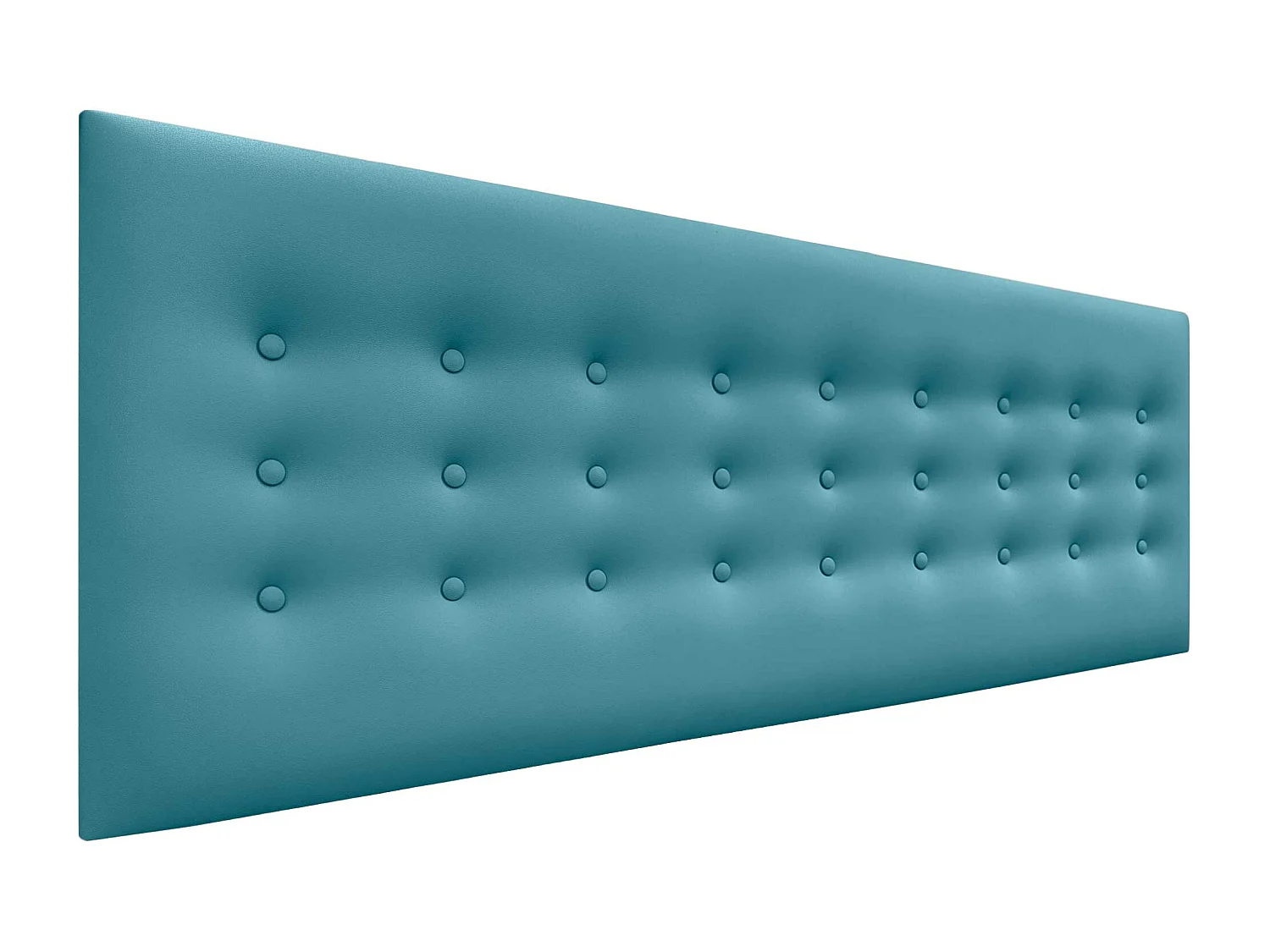 DHOME Kopfteil de Kunstleder mit 3 Knopfreihen gepolstertes luxuriöses Bettkopfteil (Turquesa, 150cm)