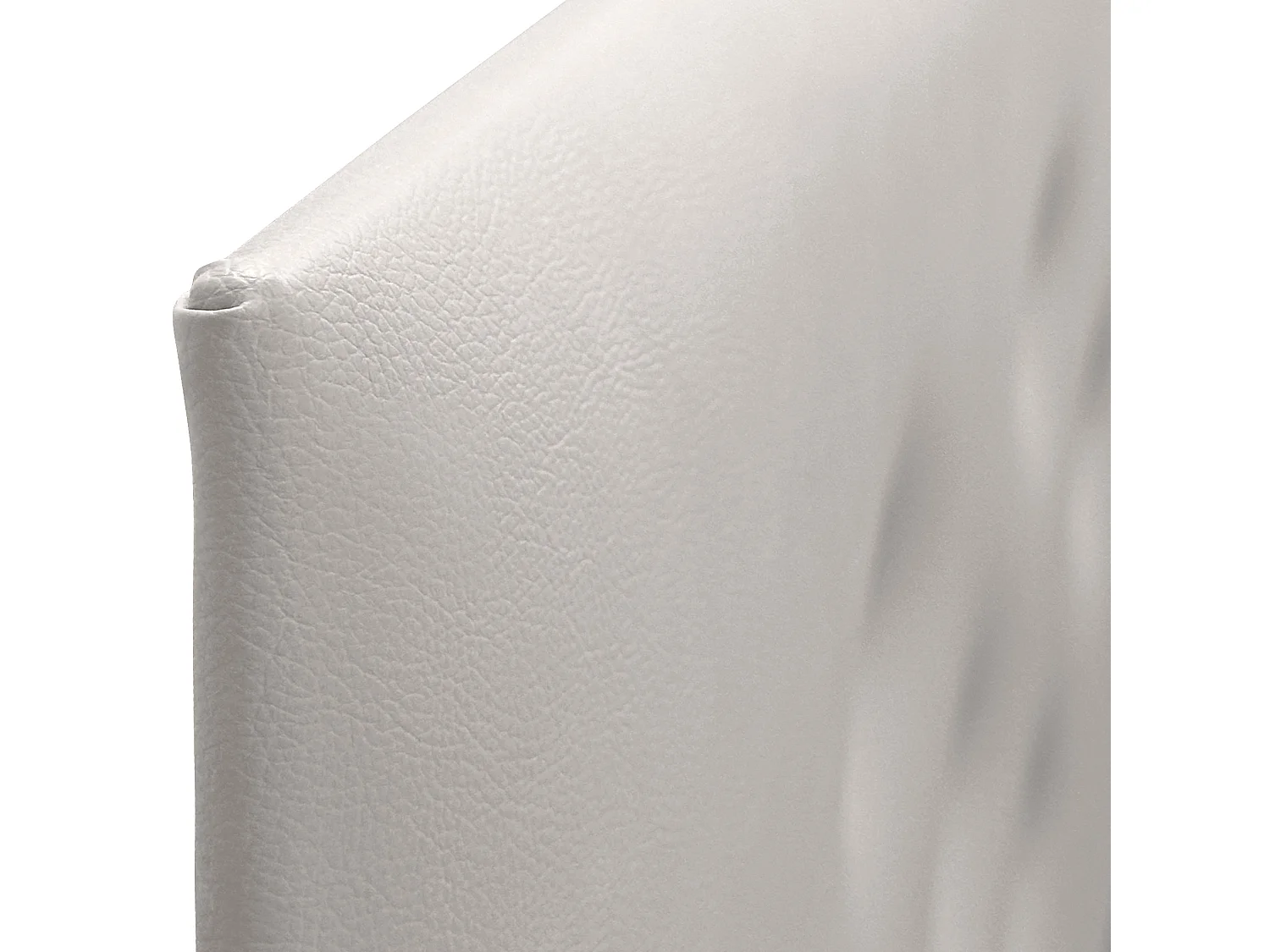 DHOME Tête de lit en simili cuir avec 3 rangées de boutons entrelacés Tête de lit rembourrée pour lit de luxe (Blanc, 105cm)