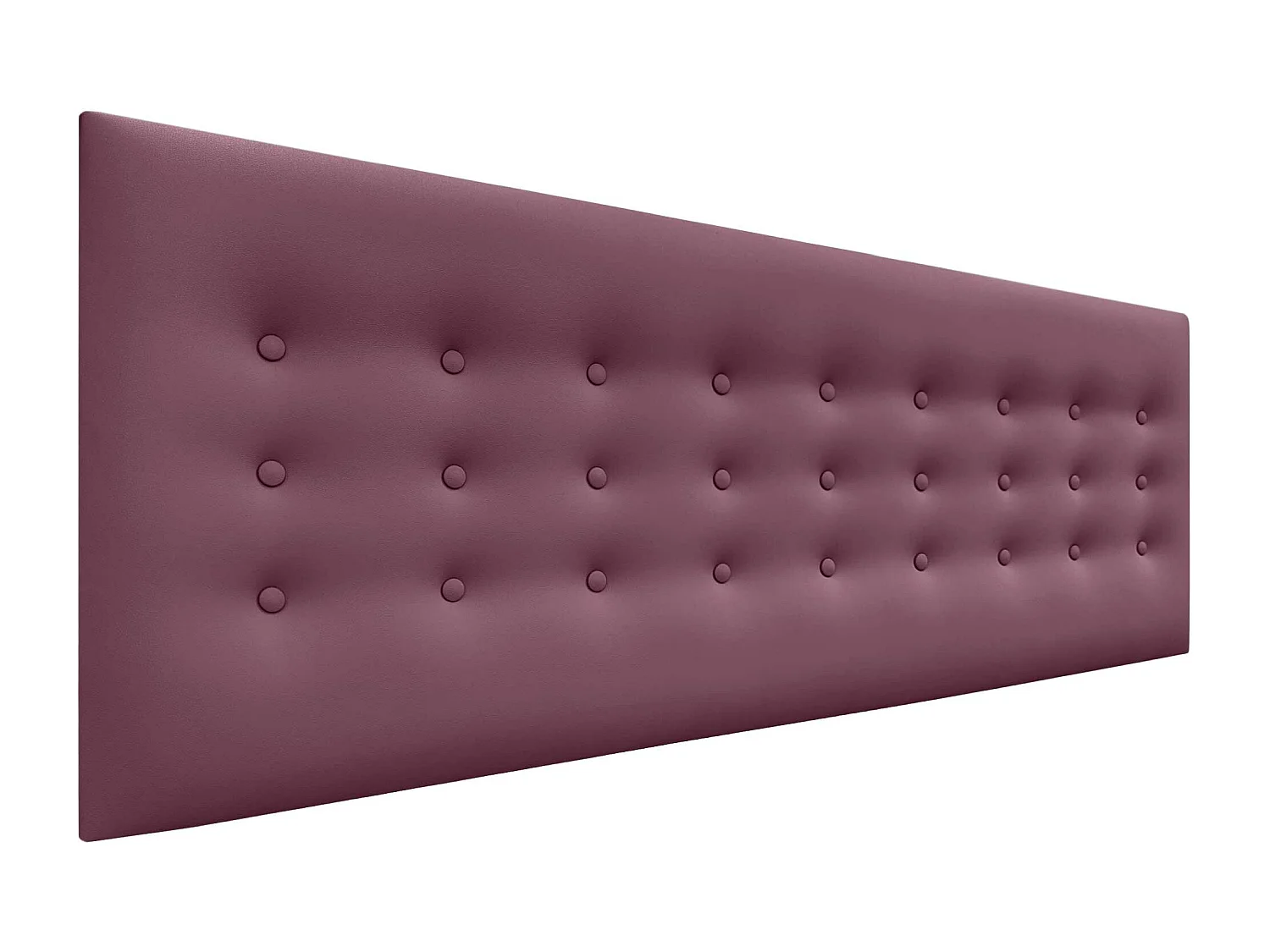 DHOME Cabeceira de Polipele com 3 Fileiras de Botões Cabeceira Estofada de Cama Luxuosa (Vinho Tinto, 145cm)