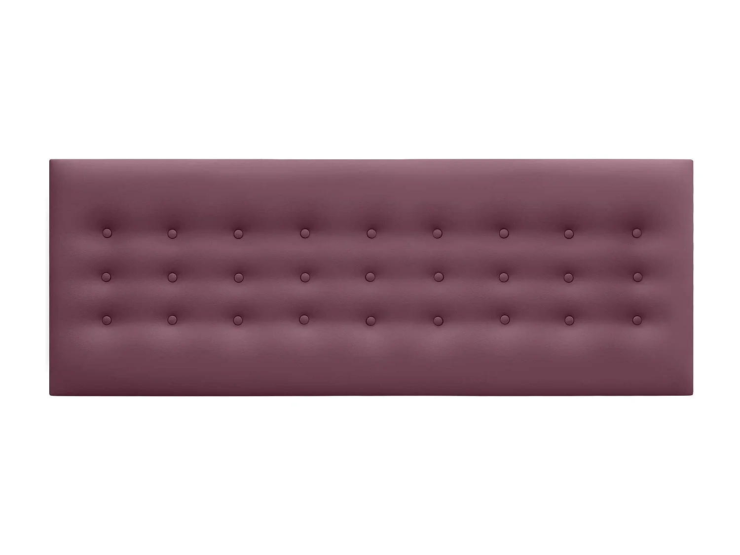 DHOME Cabeceira de Polipele com 3 Fileiras de Botões Cabeceira Estofada de Cama Luxuosa (Vinho Tinto, 145cm)