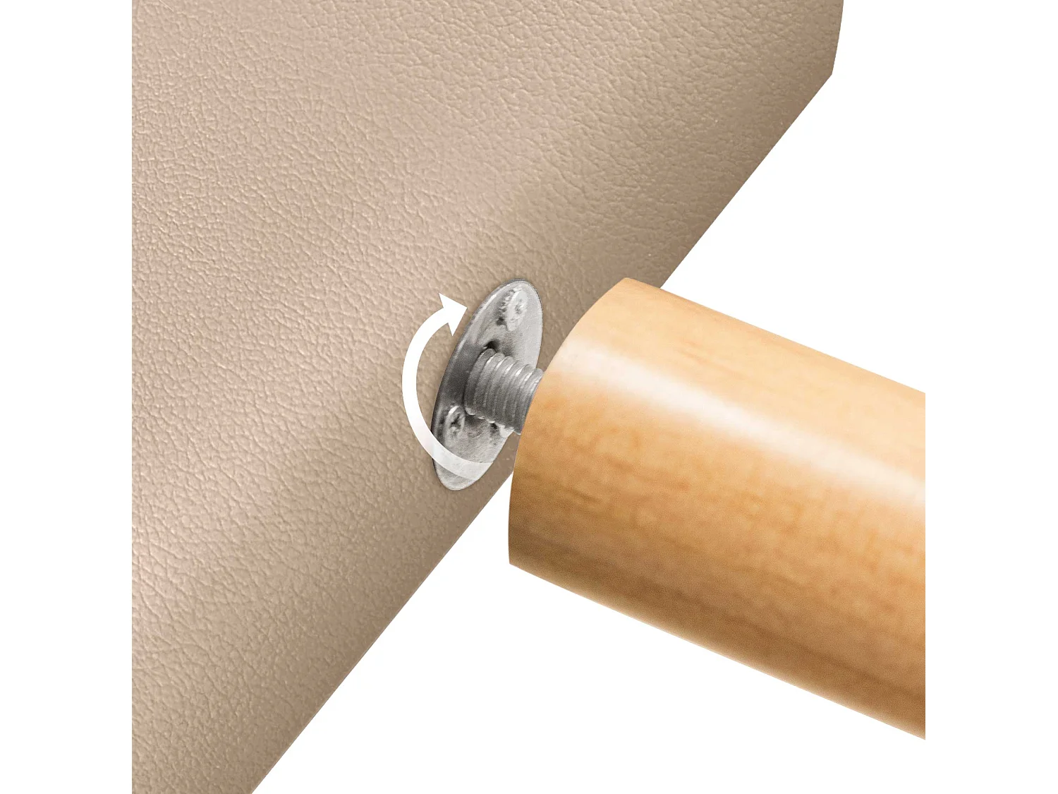 DHOME Tête de lit en simili cuir avec 3 rangées de boutons Tête de lit rembourrée pour lit de luxe (Champagne, 160cm)