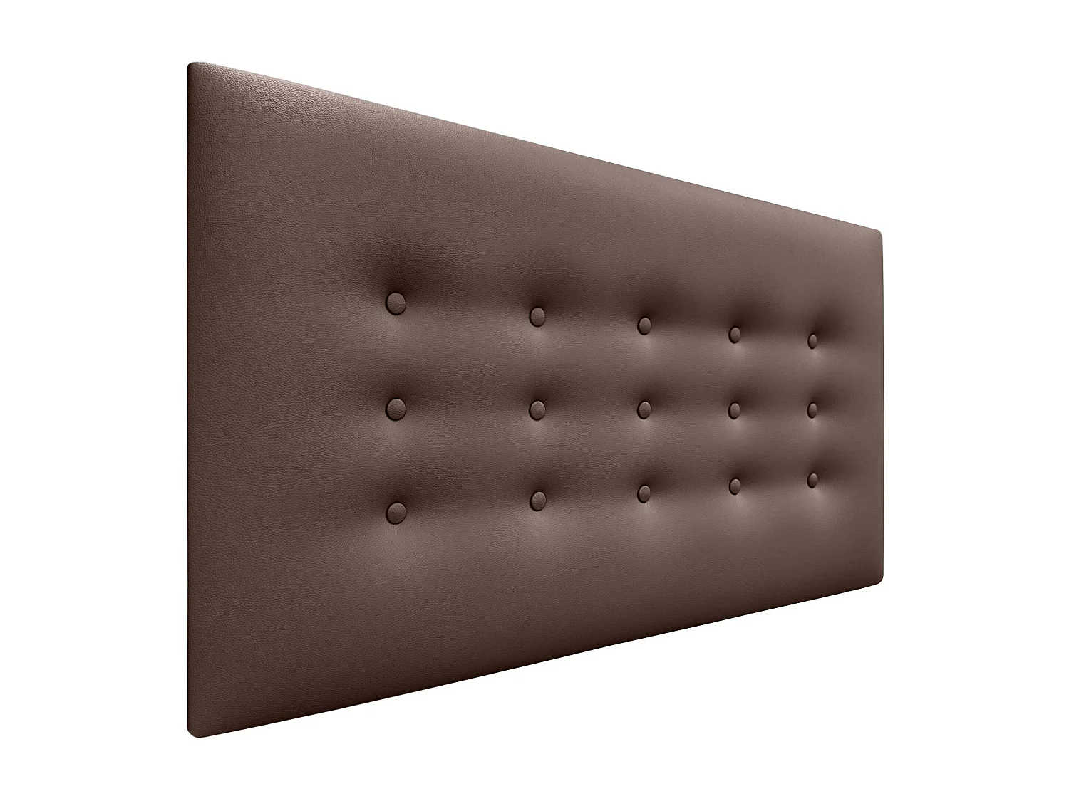 DHOME Tête de Lit en Similicuir avec 3 Rangées de Boutons Tête de Lit Rembourrée de Luxe (Chocolat, 105cm)