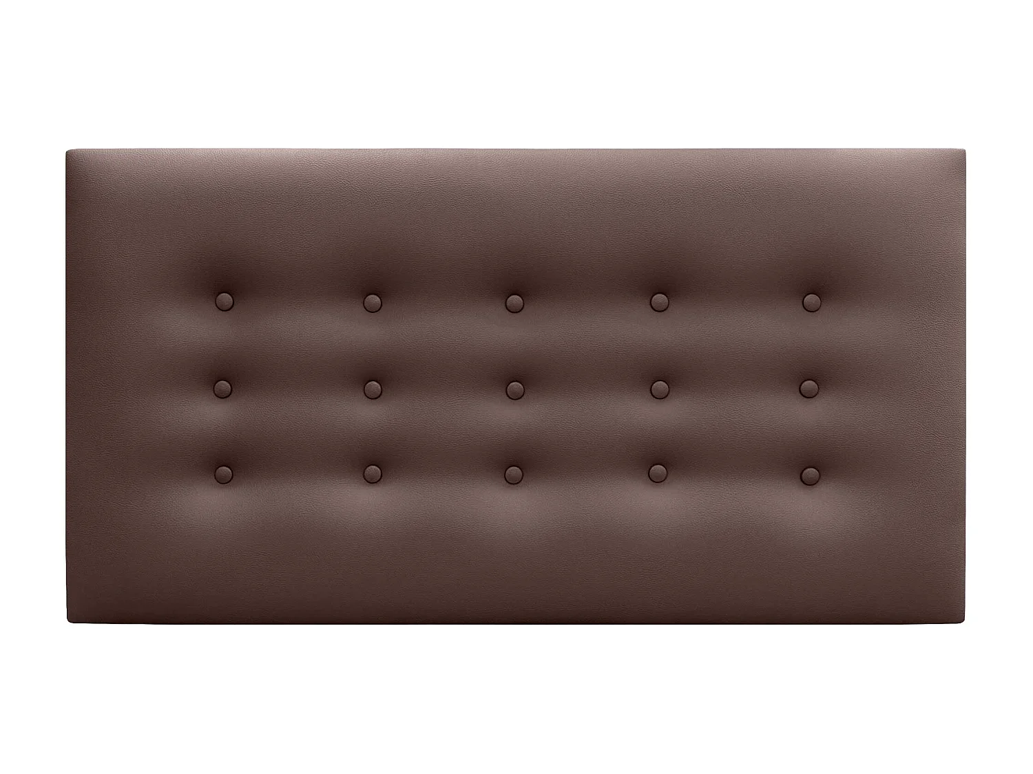 DHOME Tête de Lit en Similicuir avec 3 Rangées de Boutons Tête de Lit Rembourrée de Luxe (Chocolat, 105cm)