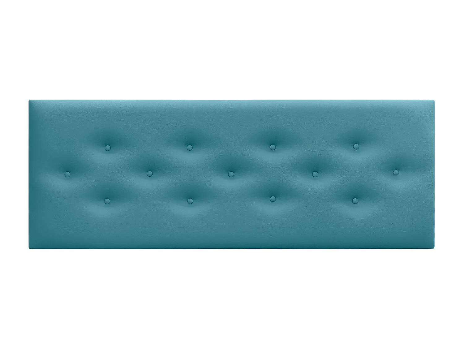 DHOME Tête de Lit en Similicuir avec 3 Rangées de Boutons Entrelacées Tête de Lit Rembourrée de Luxe (Turquoise, 150cm)