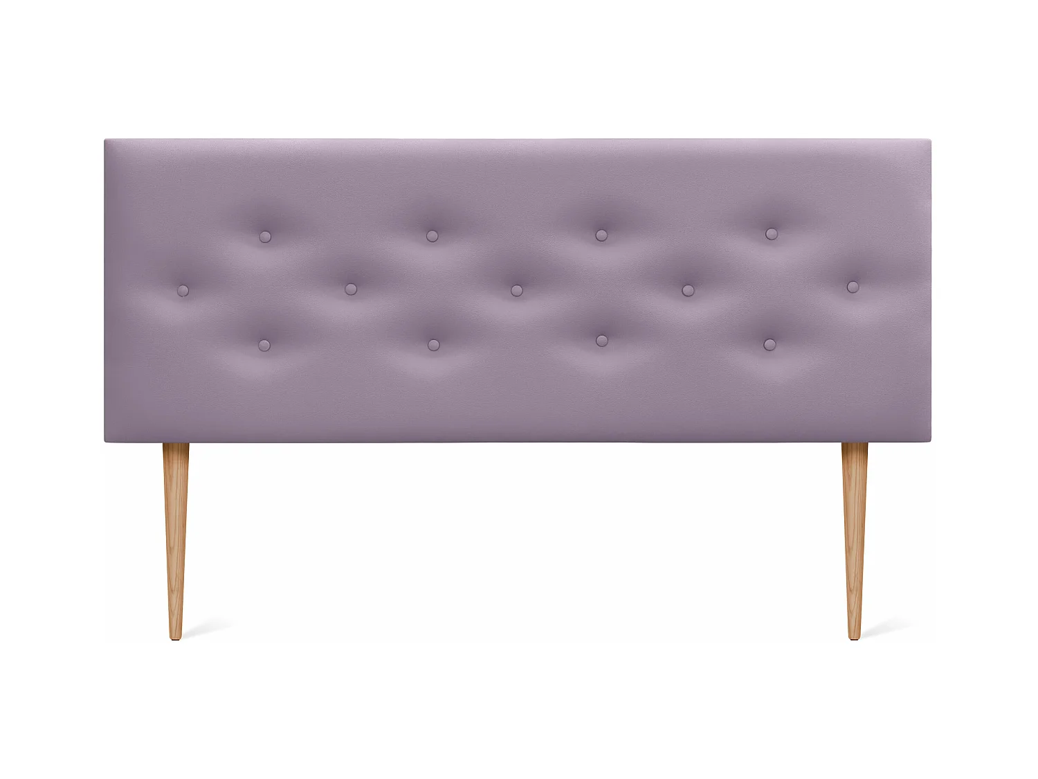 DHOME Tête de lit en simili cuir avec 3 rangées de boutons entrelacés Tête de lit rembourrée pour lit de luxe (Lilas, 145cm)