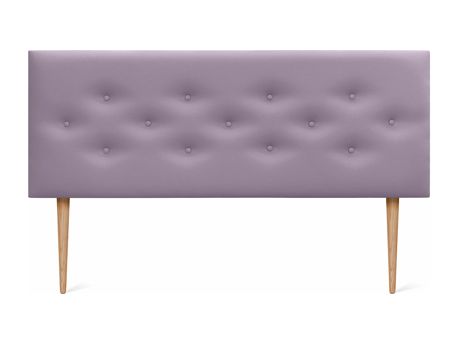 DHOME Tête de lit en simili cuir avec 3 rangées de boutons entrelacés Tête de lit rembourrée pour lit de luxe (Lilas, 145cm)