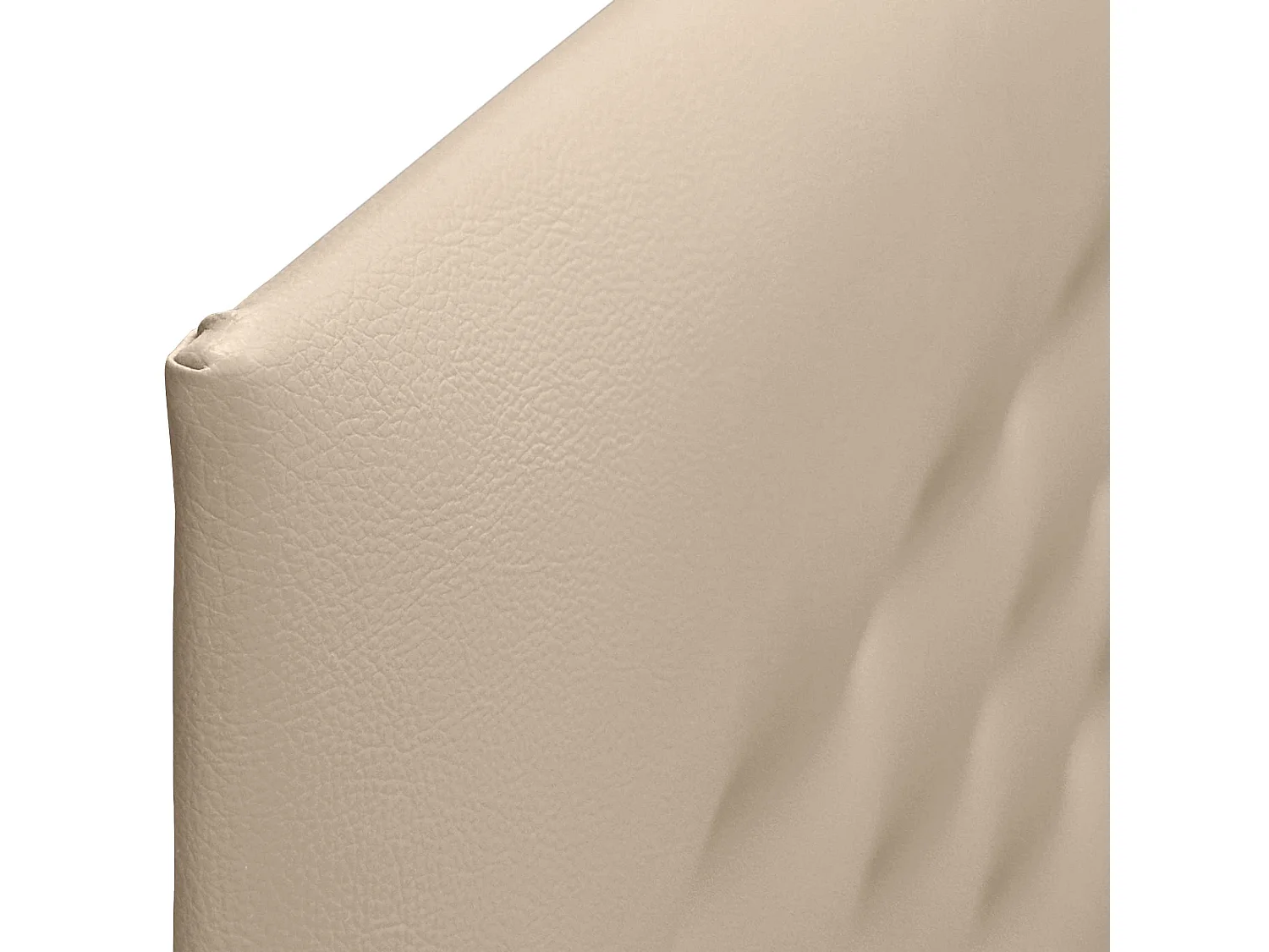 DHOME Testiera in ecopelle con 3 file di bottoni Testiera imbottita per letto di lusso (Beige, 95cm)