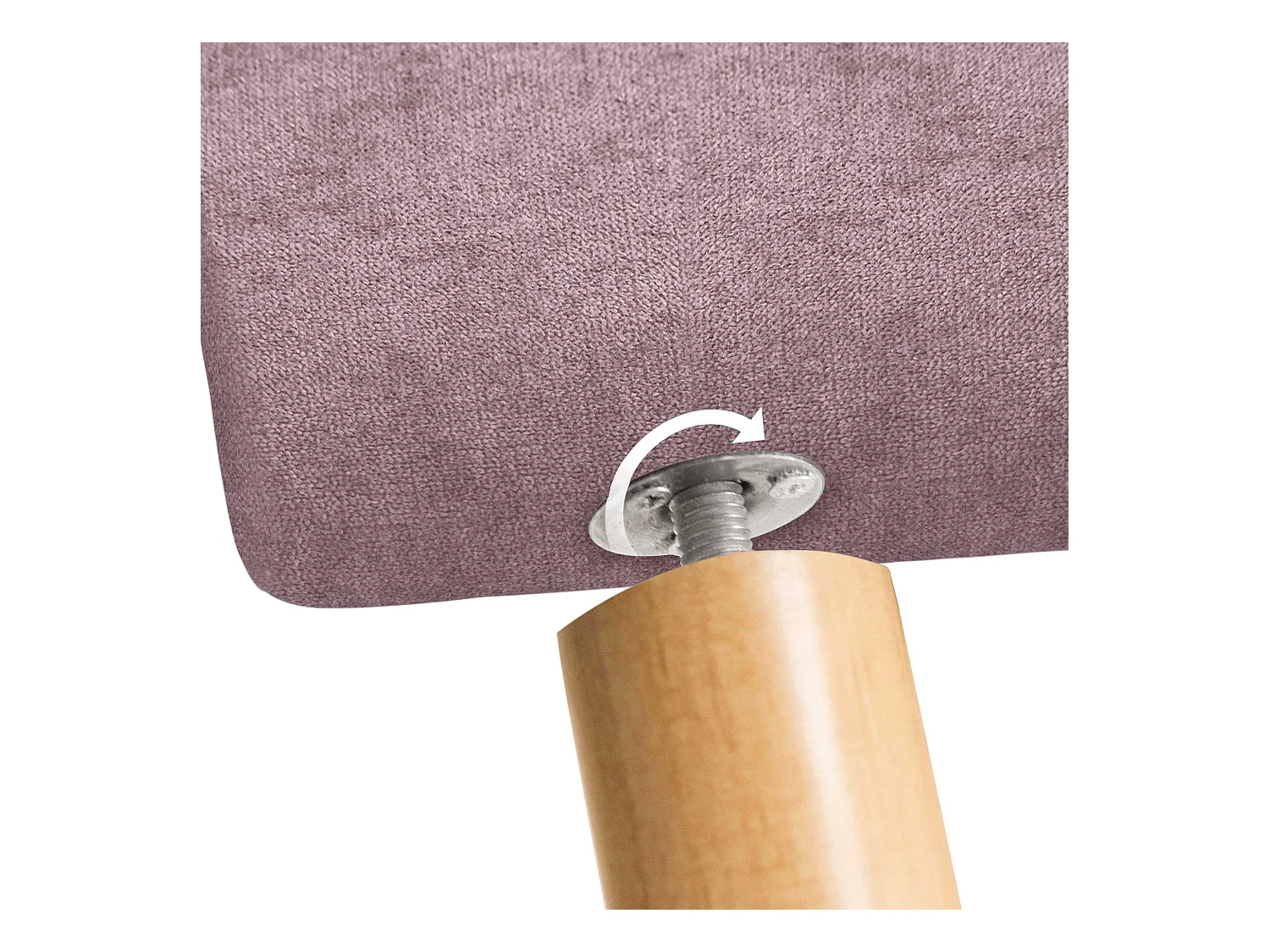 DHOME Tête de Lit en Tissu ACUALINE avec 3 Rangées Entrelacées de Boutons et Pieds Tête de Lit Capitonnée de Luxe(Salmón, 135cm)