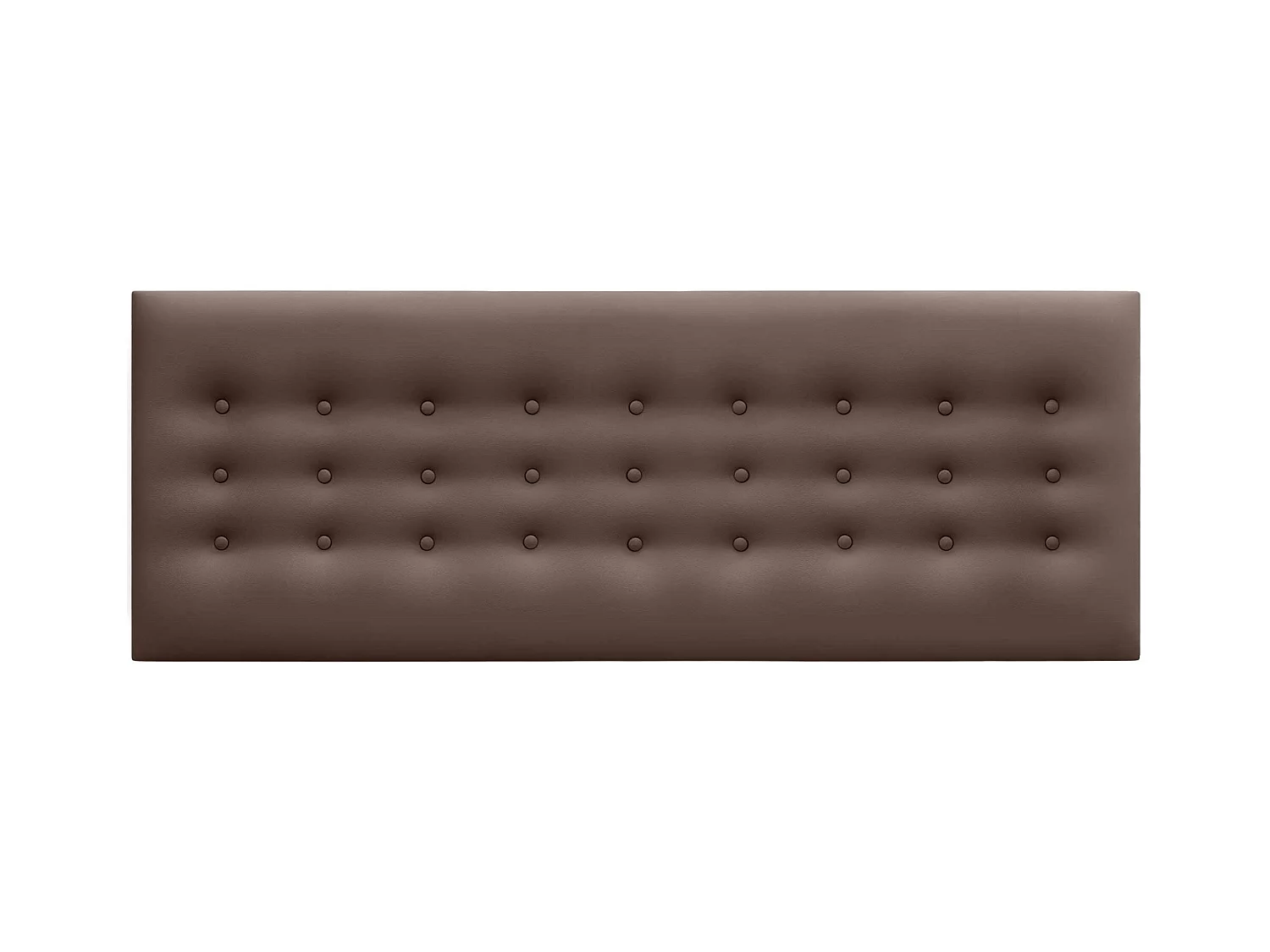 DHOME Kopfteil de Kunstleder mit 3 Knopfreihen gepolstertes luxuriöses Bettkopfteil (Chocolate, 135cm)