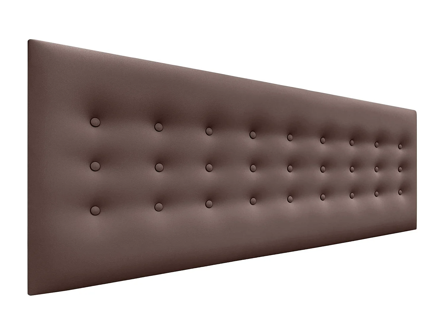 DHOME Cabeceira de Polipele com 3 Fileiras de Botões Cabeceira Estofada de Cama Luxuosa (Chocolate, 135cm)